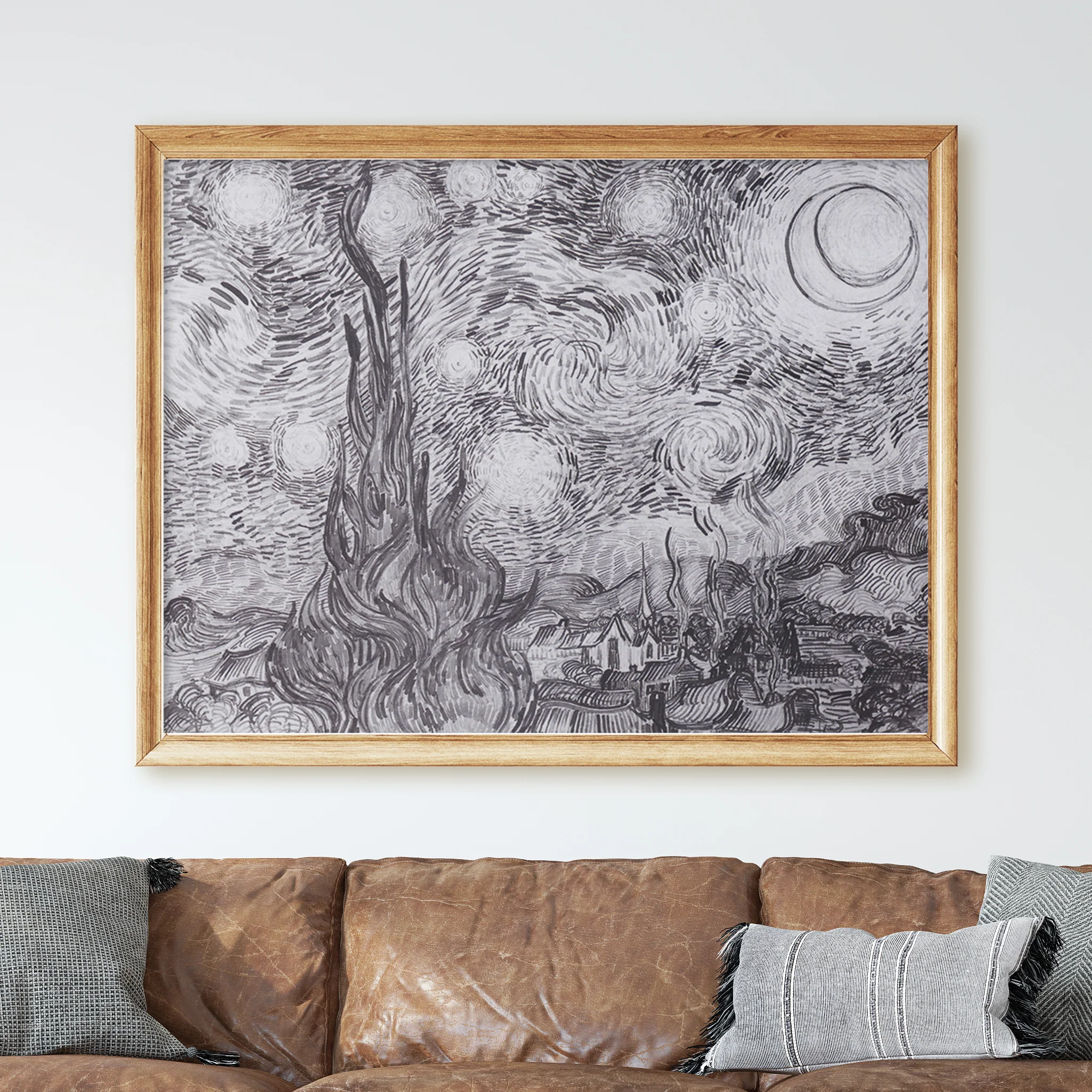 Starry Night Sketch by Van Gogh - Image 2