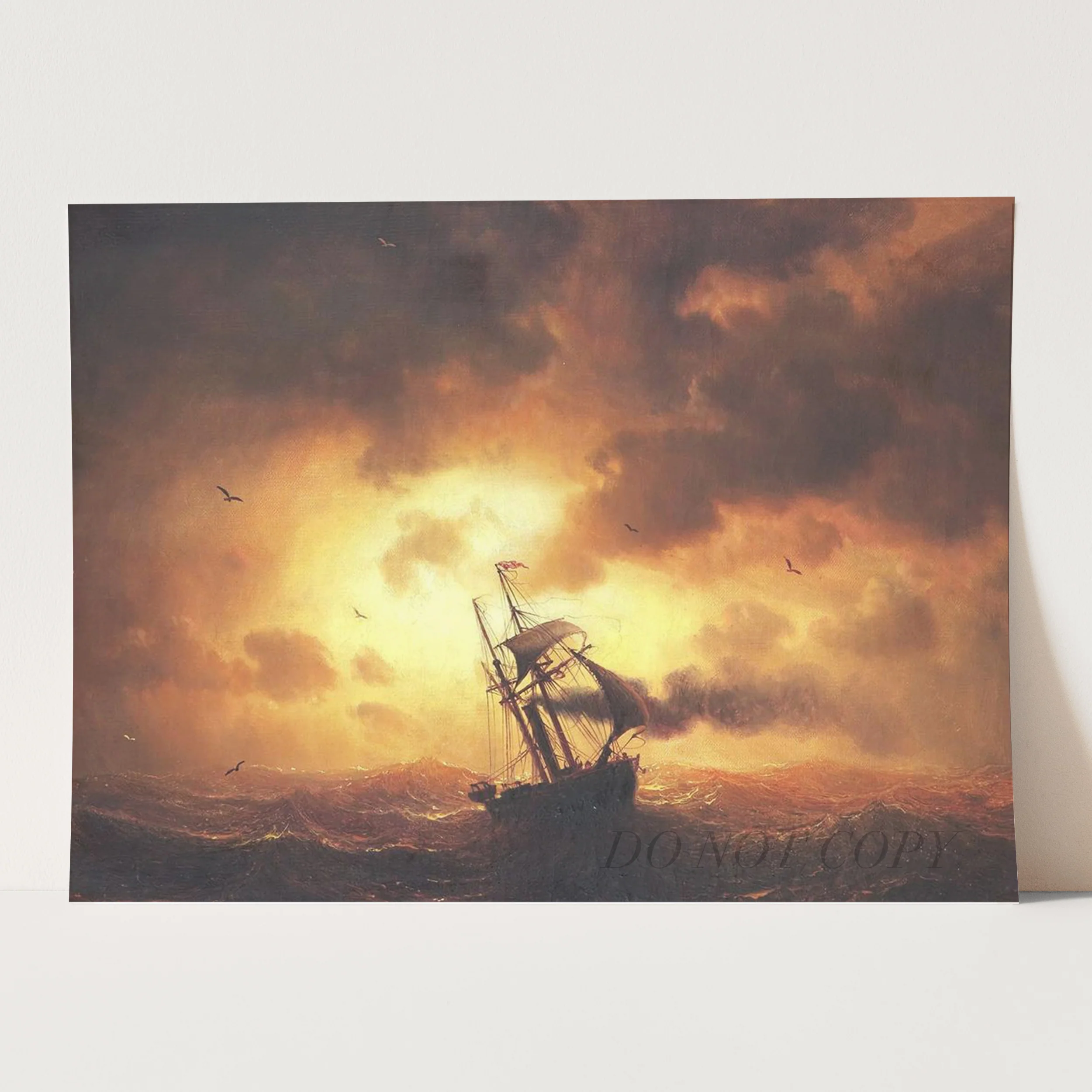Steamship in Sunset by Marcus Larson - Image 3