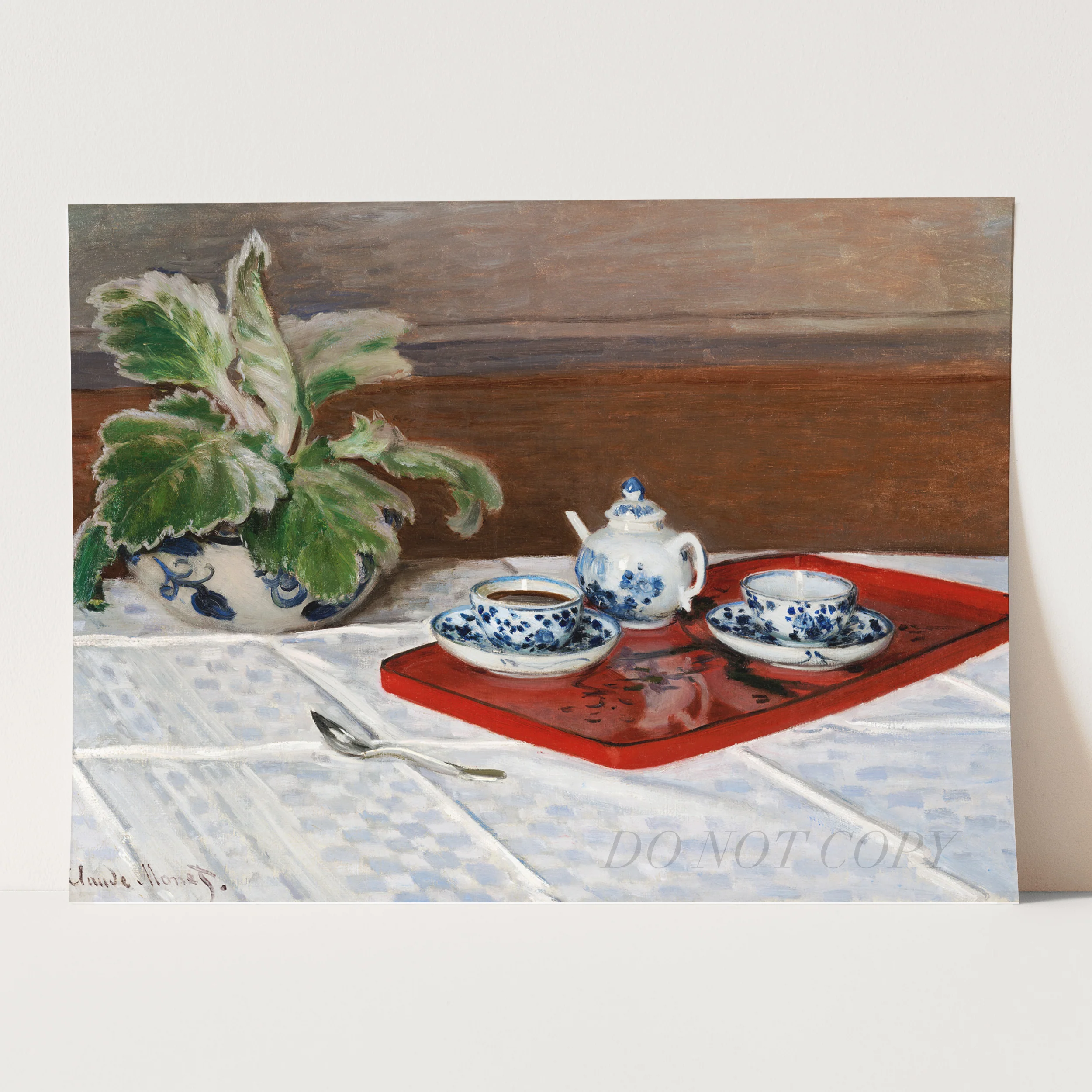 Still Life, Tea Service (1872) by Claude Monet - Image 3