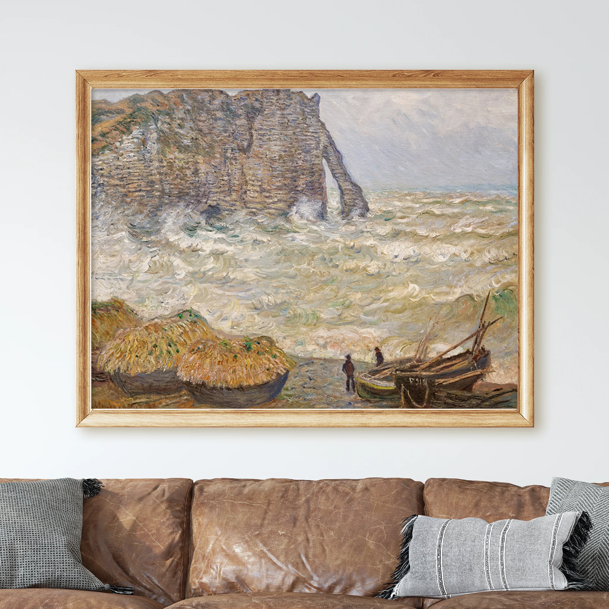 Stormy Sea in Étretat (1883) by Claude Monet - Image 2