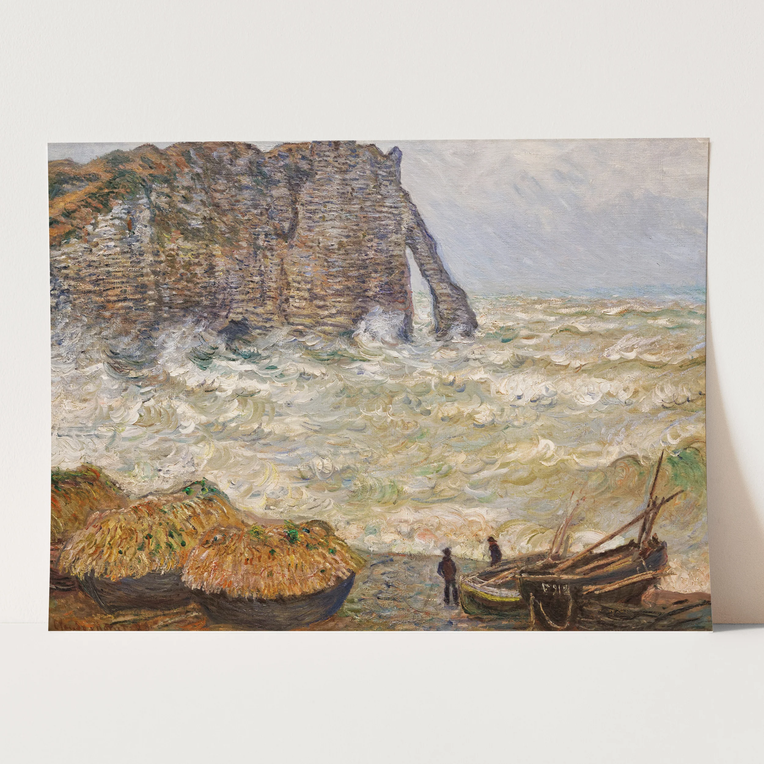 Stormy Sea in Étretat (1883) by Claude Monet - Image 3