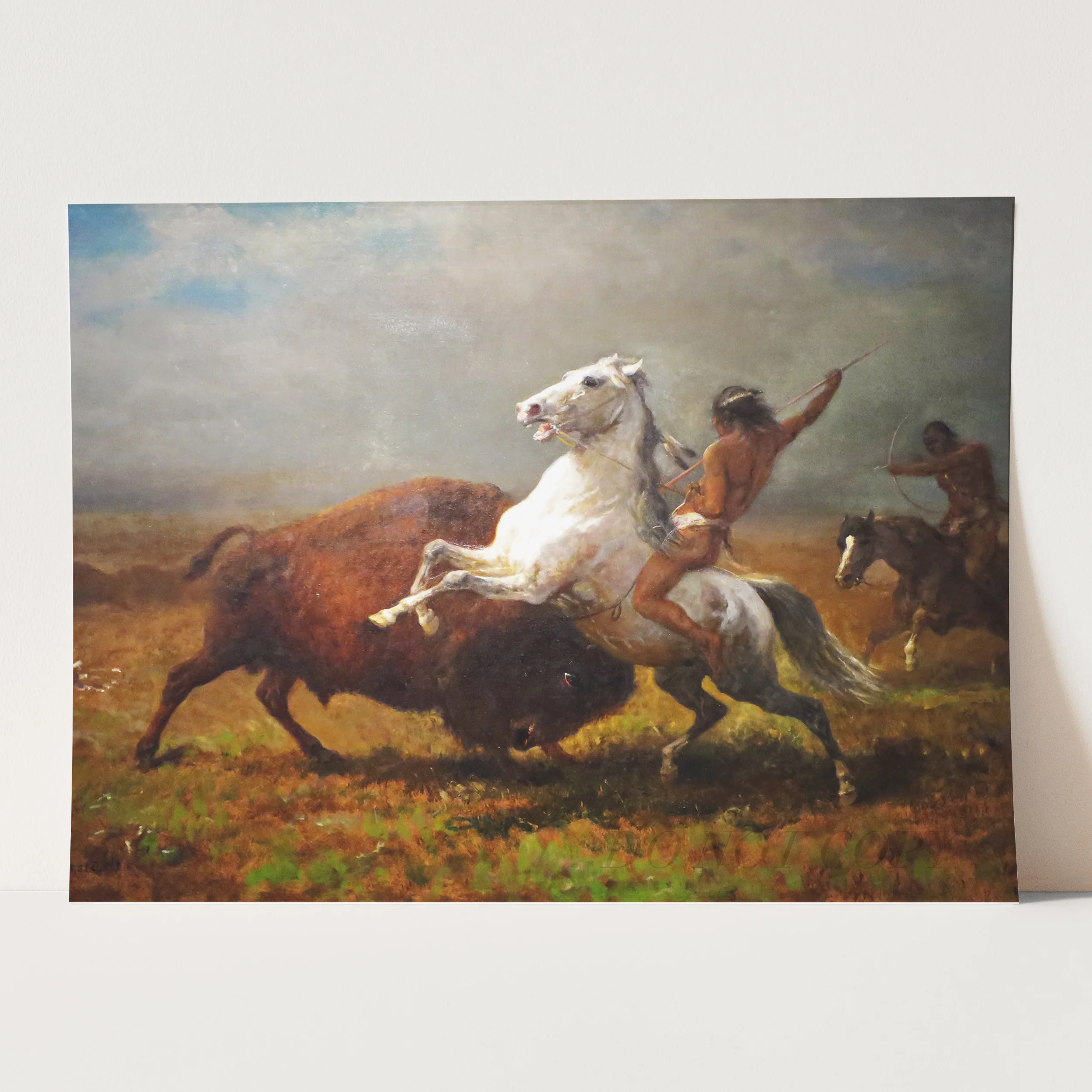 Study for The Last of the Buffalo by Albert Bierstadt - Image 3