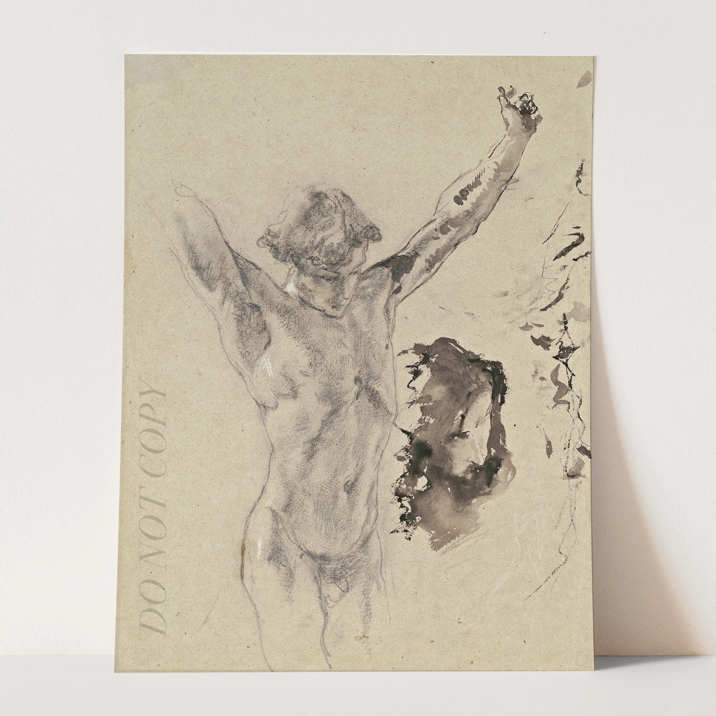 Study of the Figure and Head of Christ in ‘Christ on the Cross and Mary Magdalene’ (c. 1879) - Image 3
