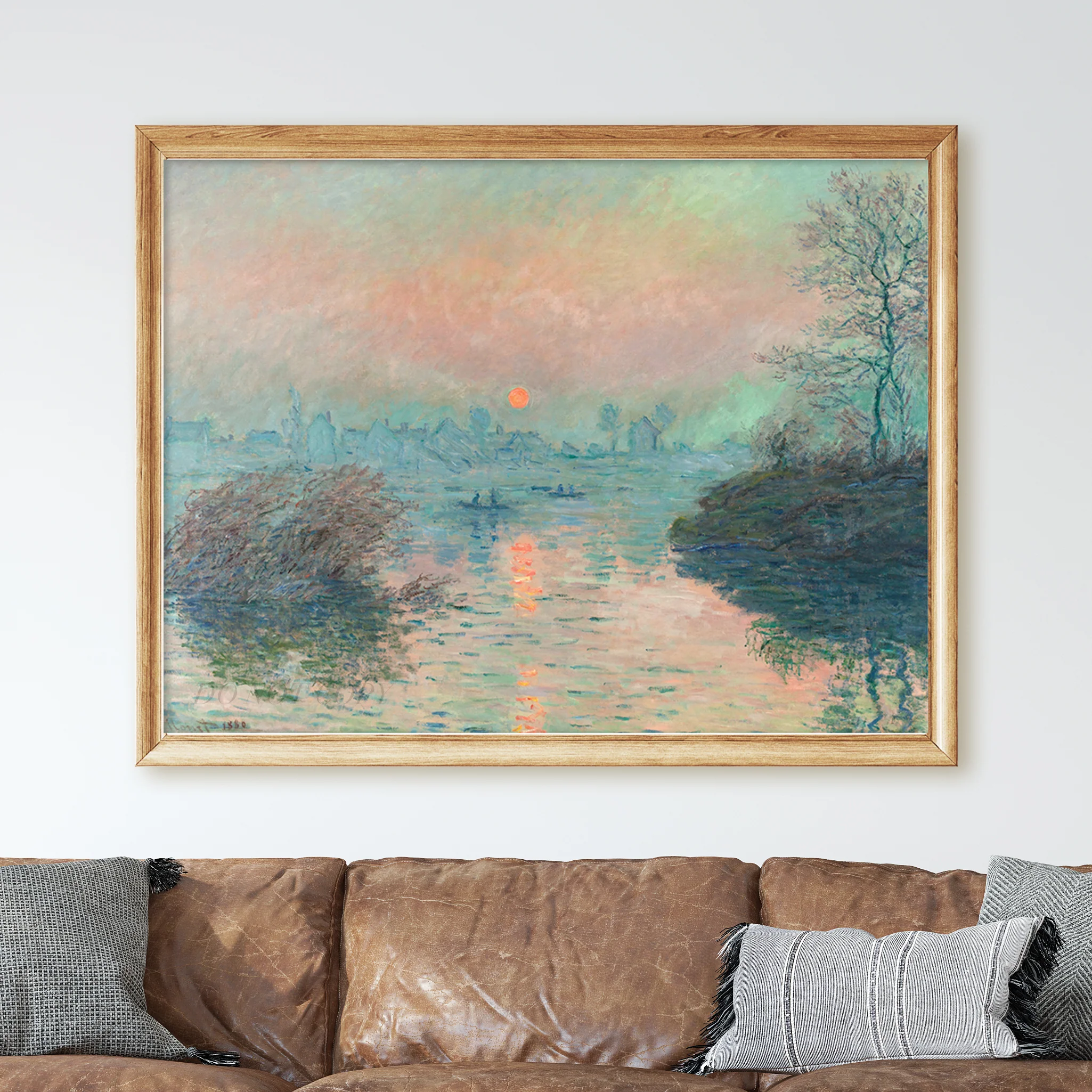 Sun Setting on the Seine at Lavacourt (1880) by Claude Monet - Image 2