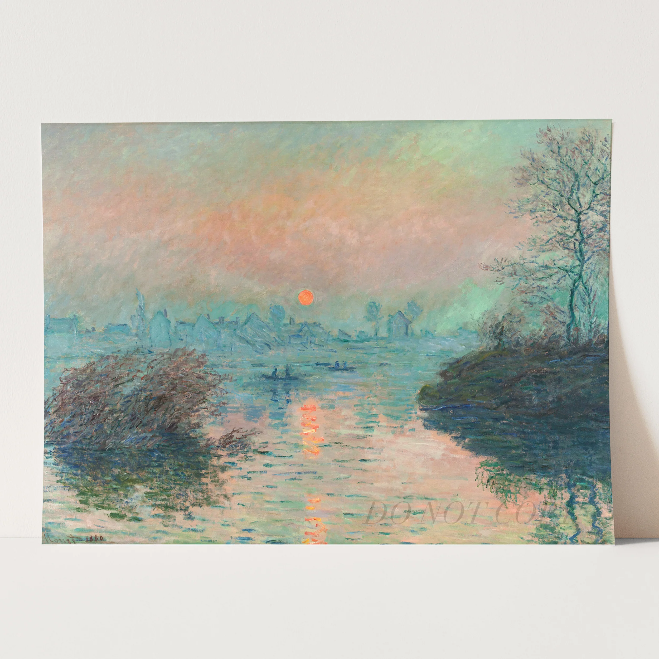 Sun Setting on the Seine at Lavacourt (1880) by Claude Monet - Image 3