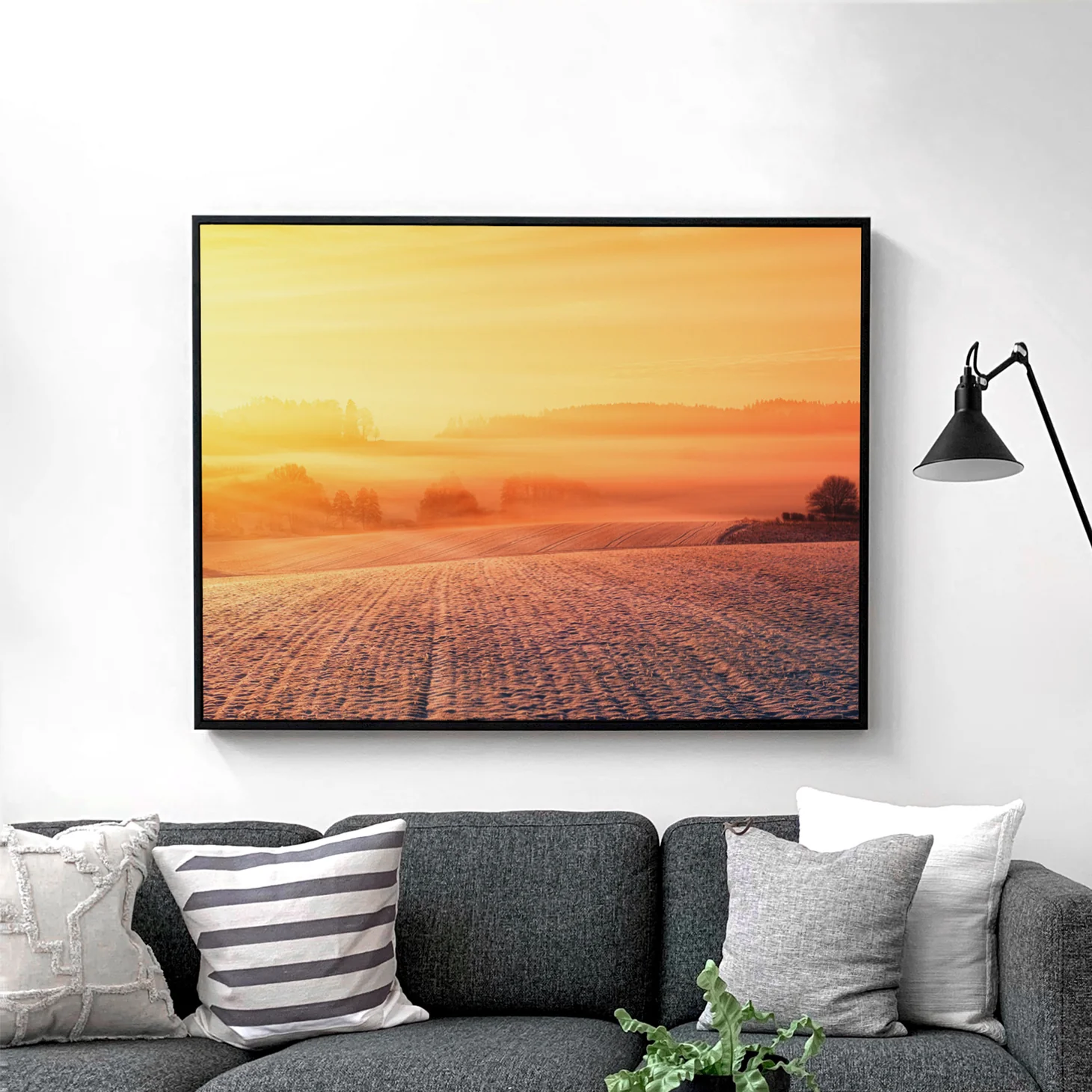 Sunset Over Snowy Fields - Image 2