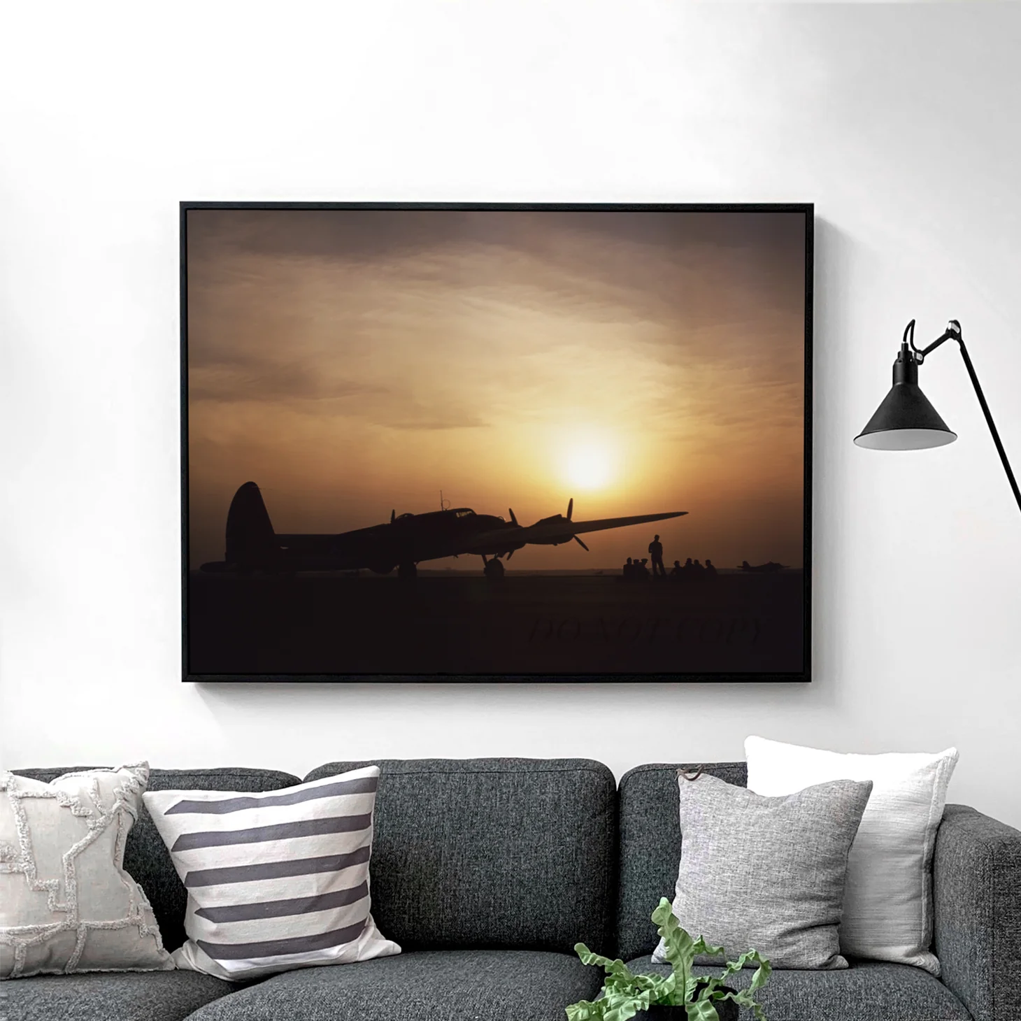 Sunset Silhouette of a B17 Flying Fortress, World War Two - Image 2