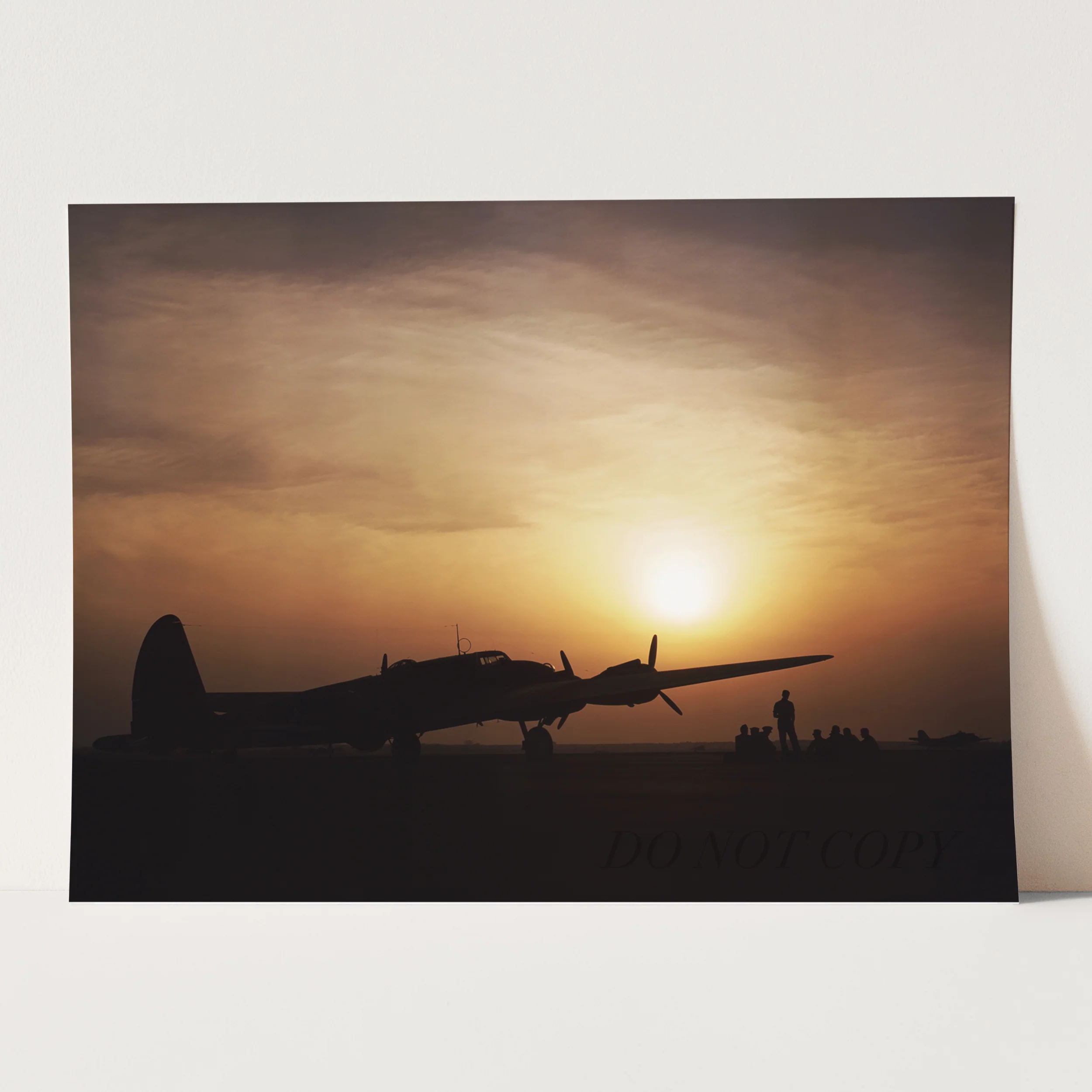 Sunset Silhouette of a B17 Flying Fortress, World War Two - Image 3