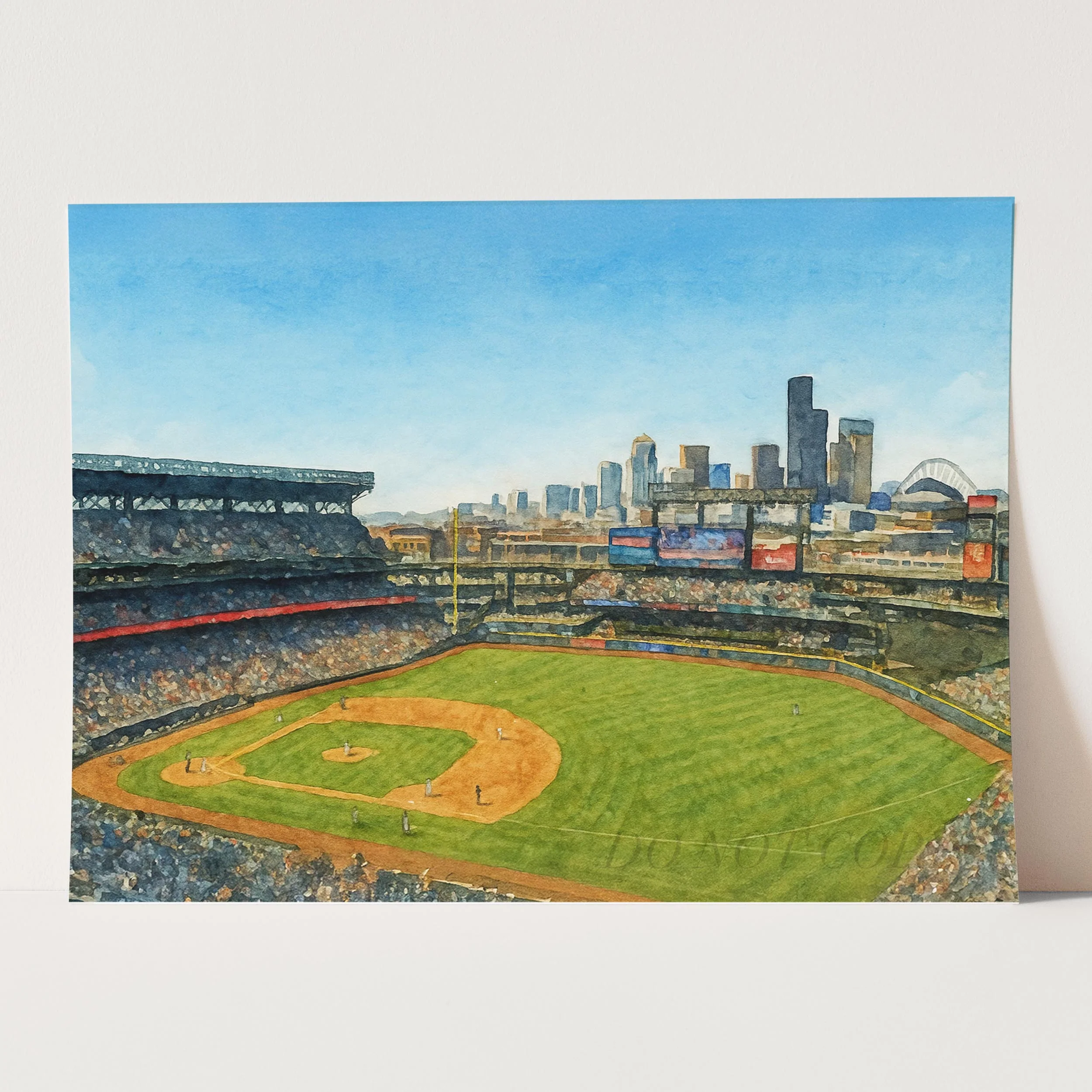 T Mobile Park Watercolor Painting - Image 3