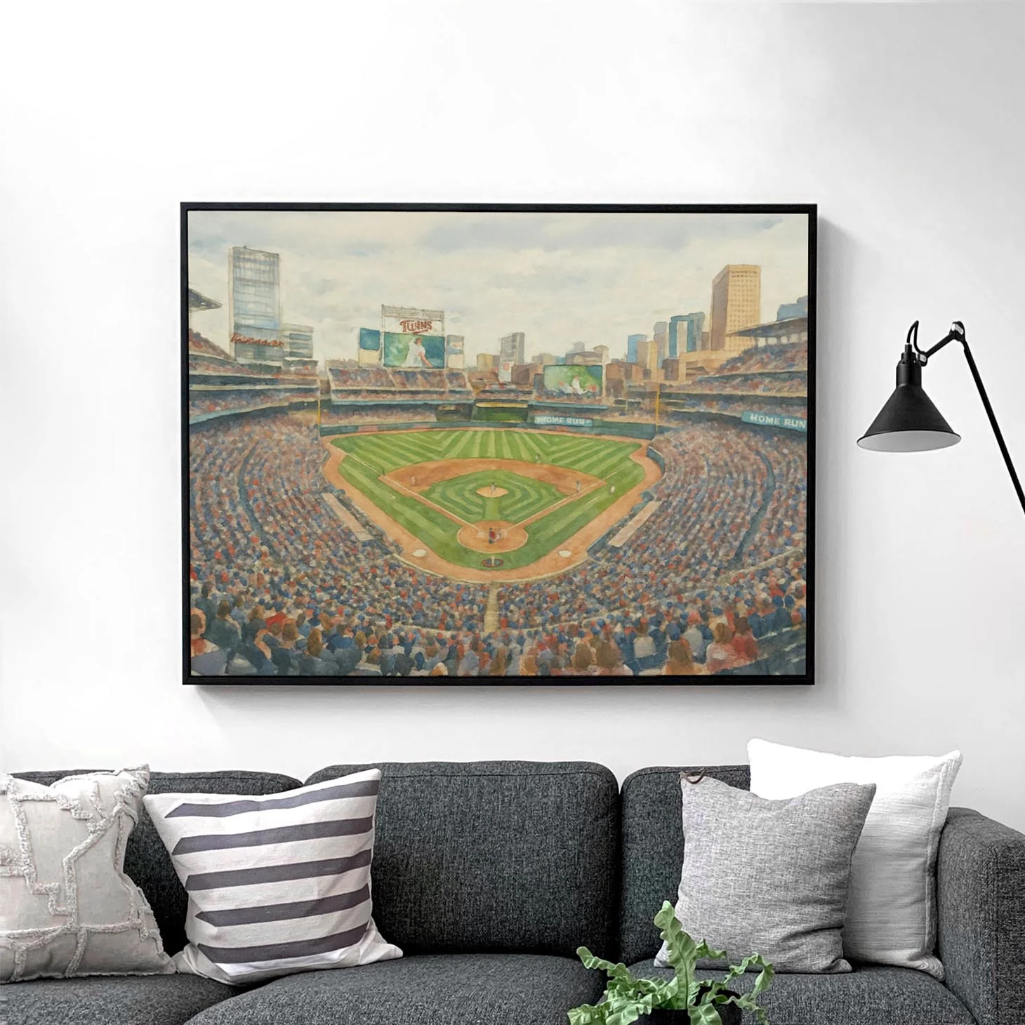 Target Field Watercolor Painting - Image 2