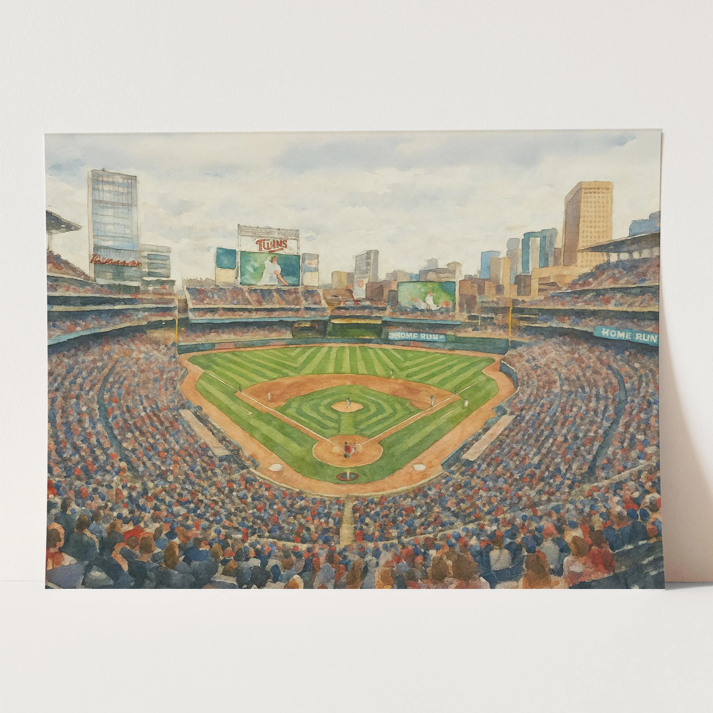 Target Field Watercolor Painting - Image 3