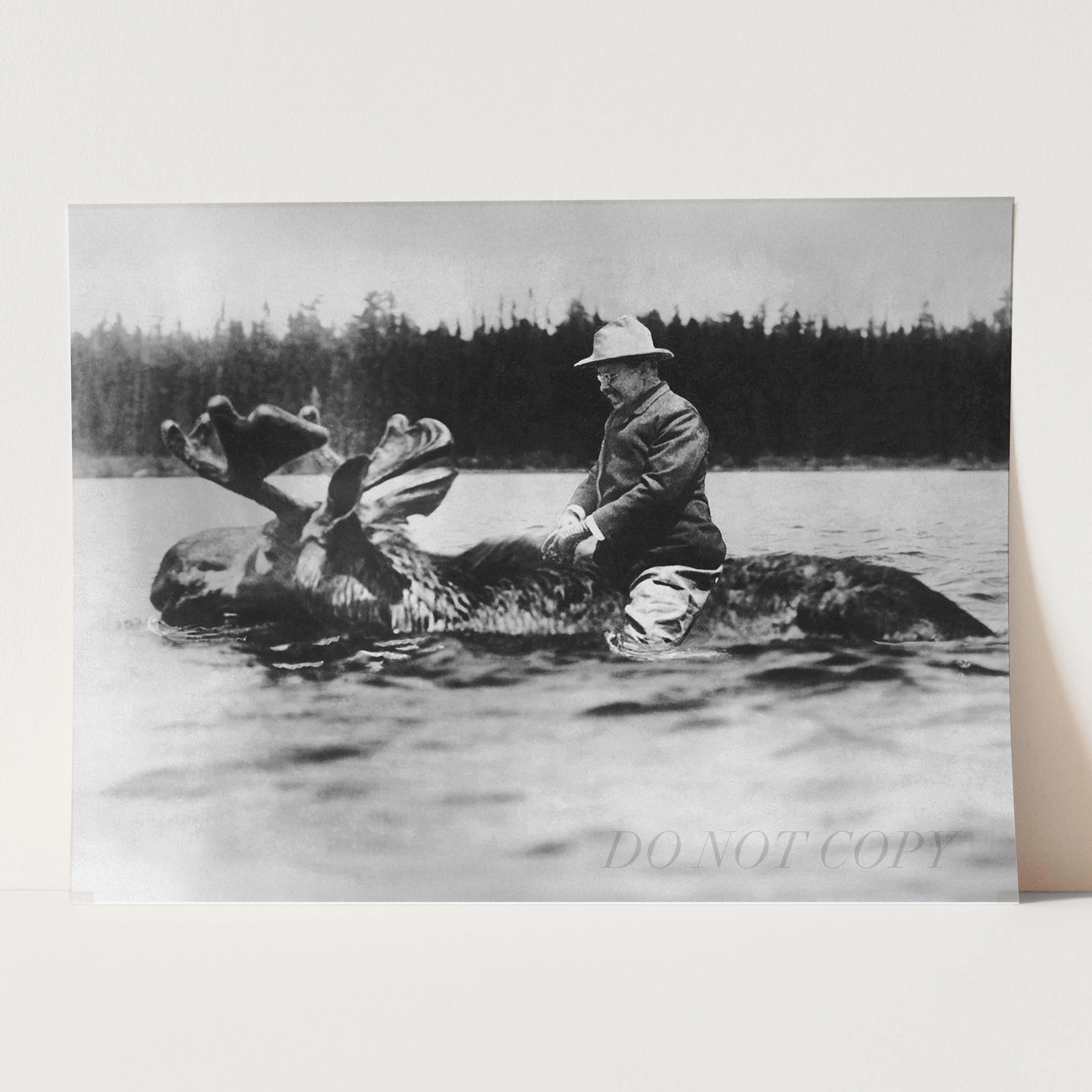 Teddy Roosevelt Riding A Moose - Image 3