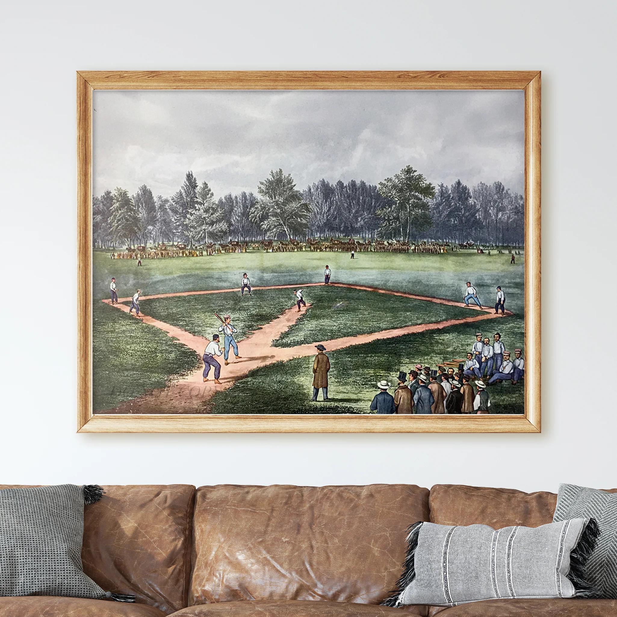 The American National Game of Baseball 1866 by Currier & Ives - Image 2