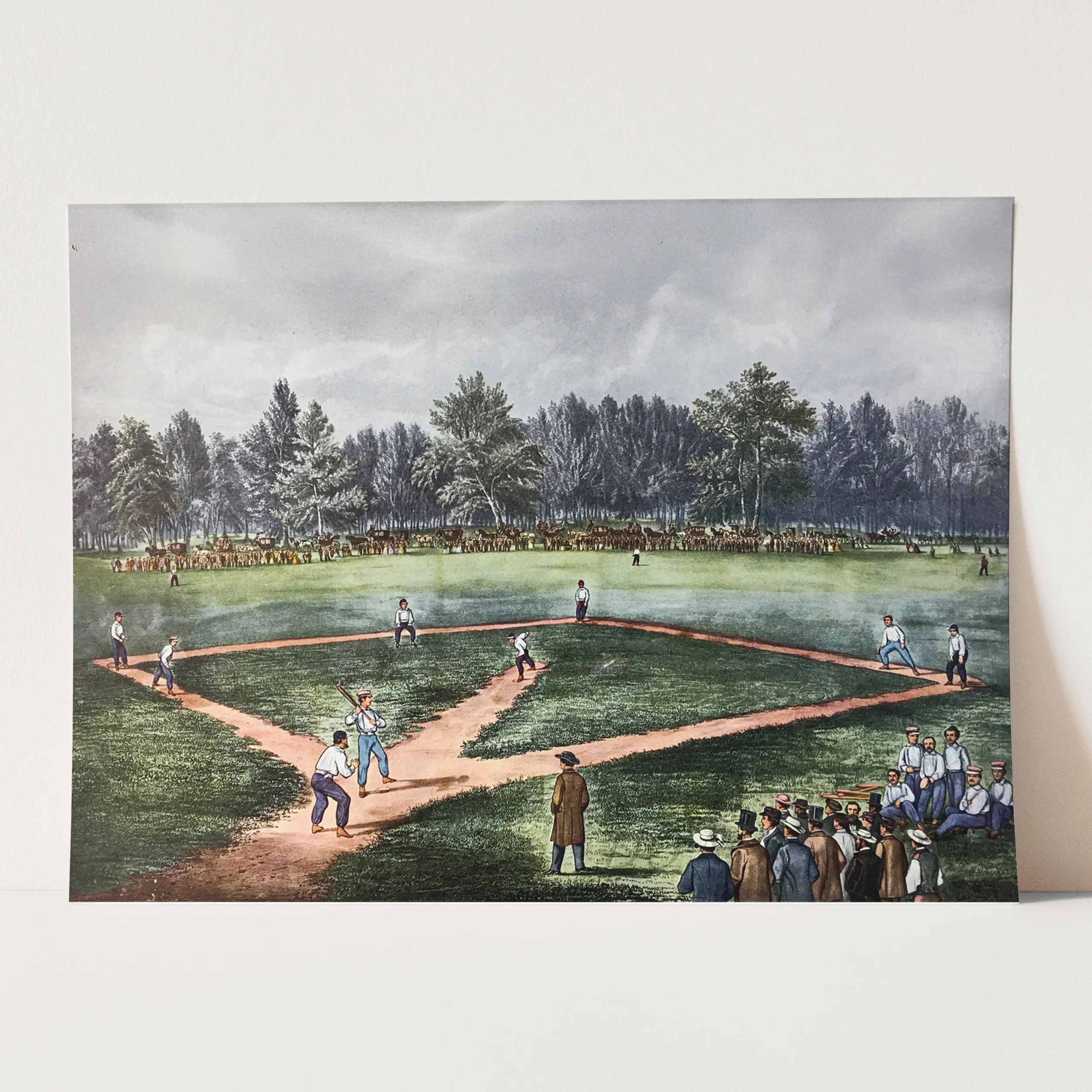 The American National Game of Baseball 1866 by Currier & Ives - Image 3