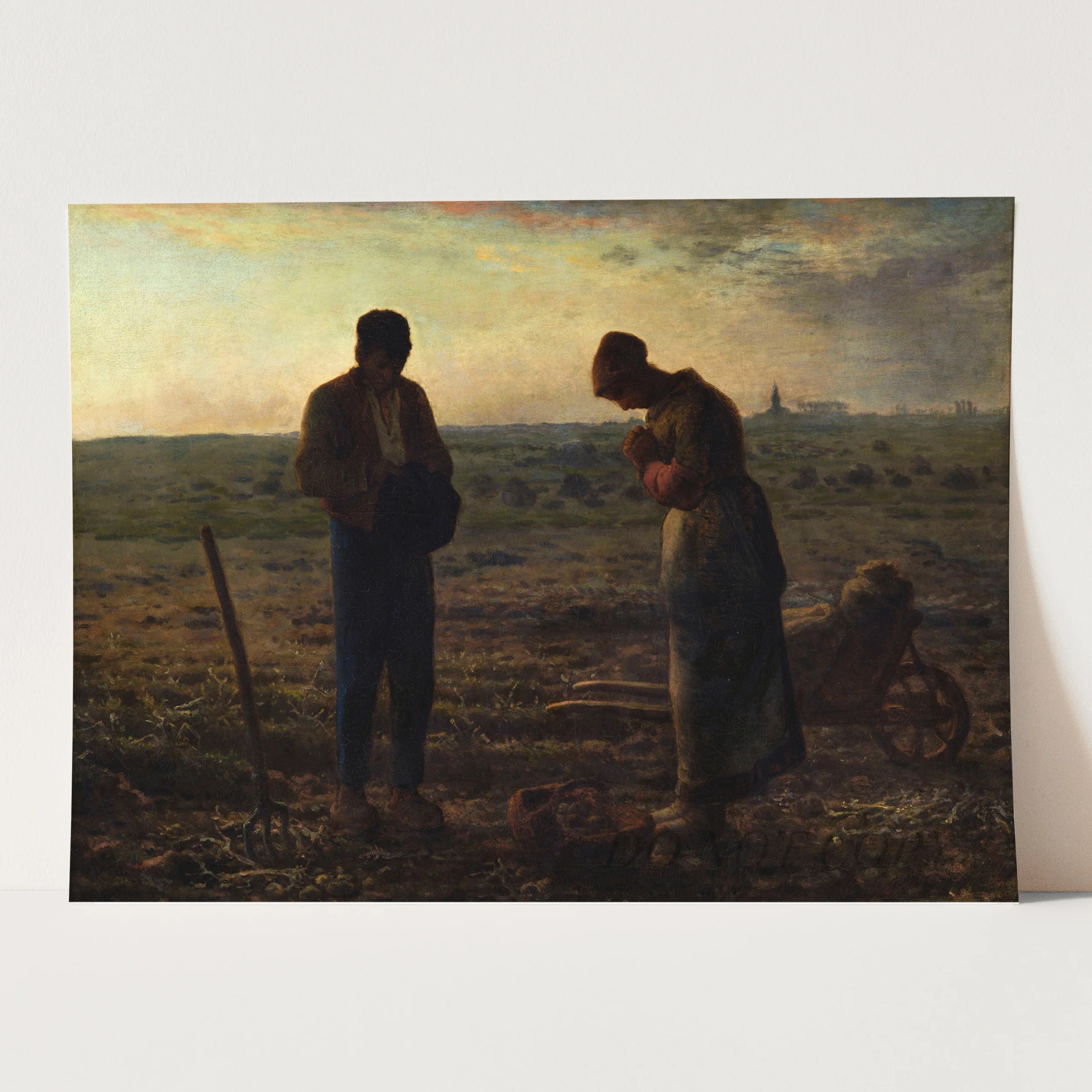 The Angelus 1859 by Jean-Francois Millet - Peasants Praying in Field Over Potatoes - Image 3