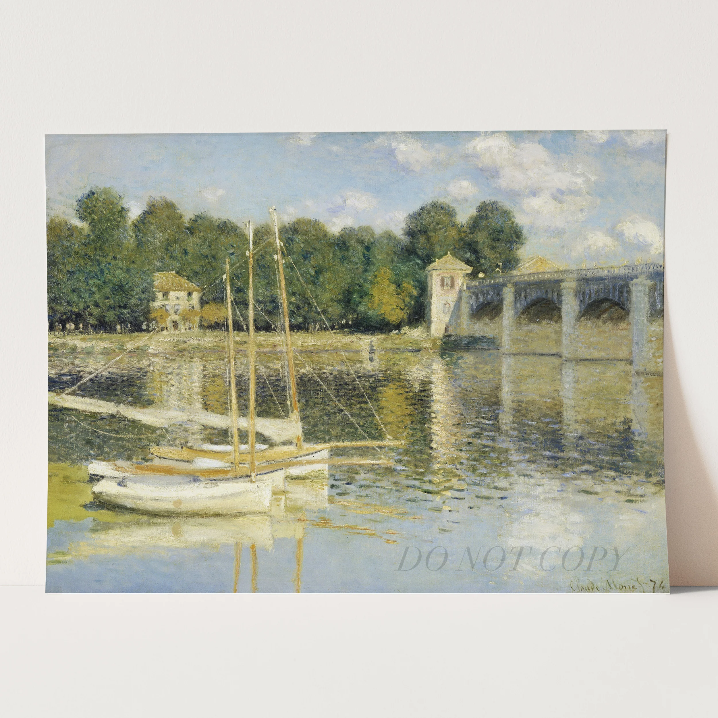 The Argenteuil Bridge (1874) by Claude Monet - Image 3