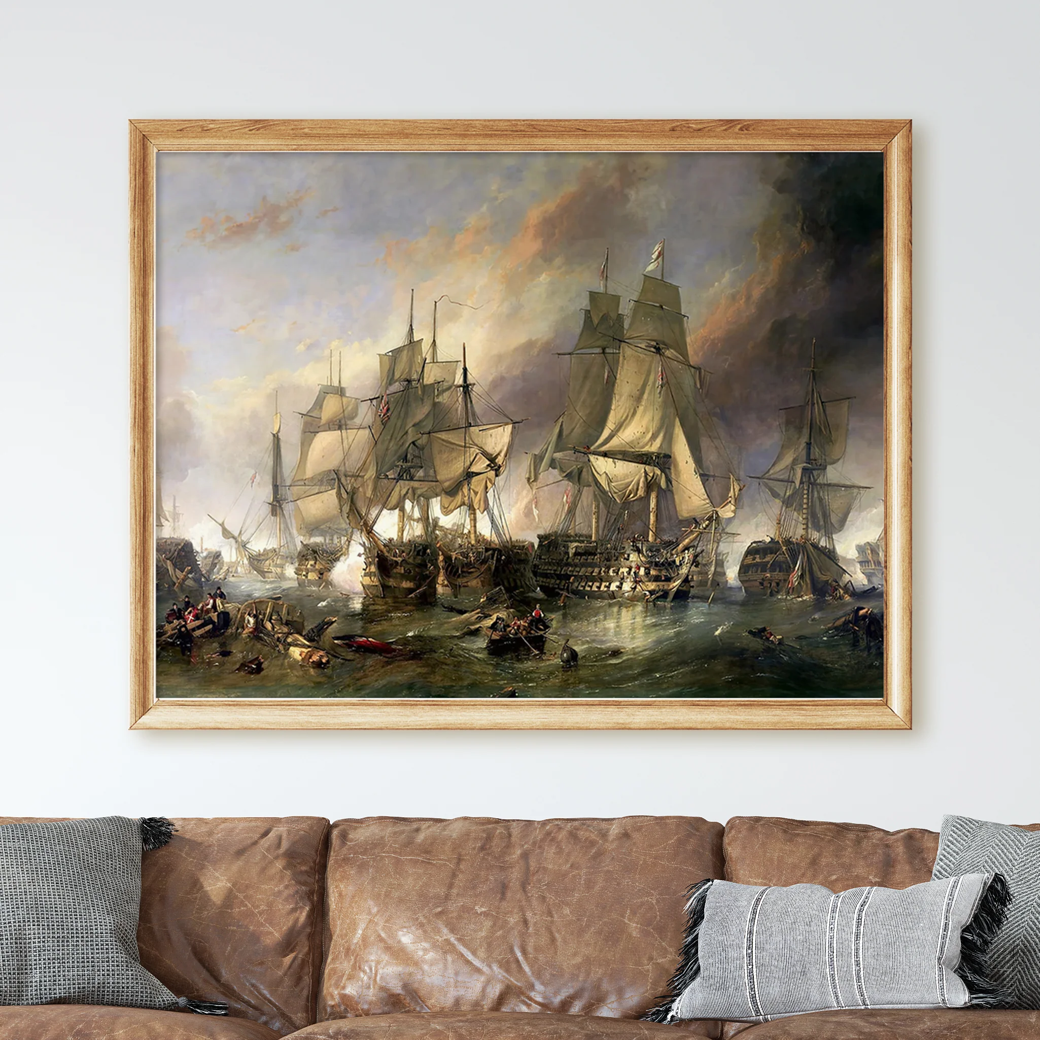 The Battle of Trafalgar by William Clarkson Stanfield - Image 2