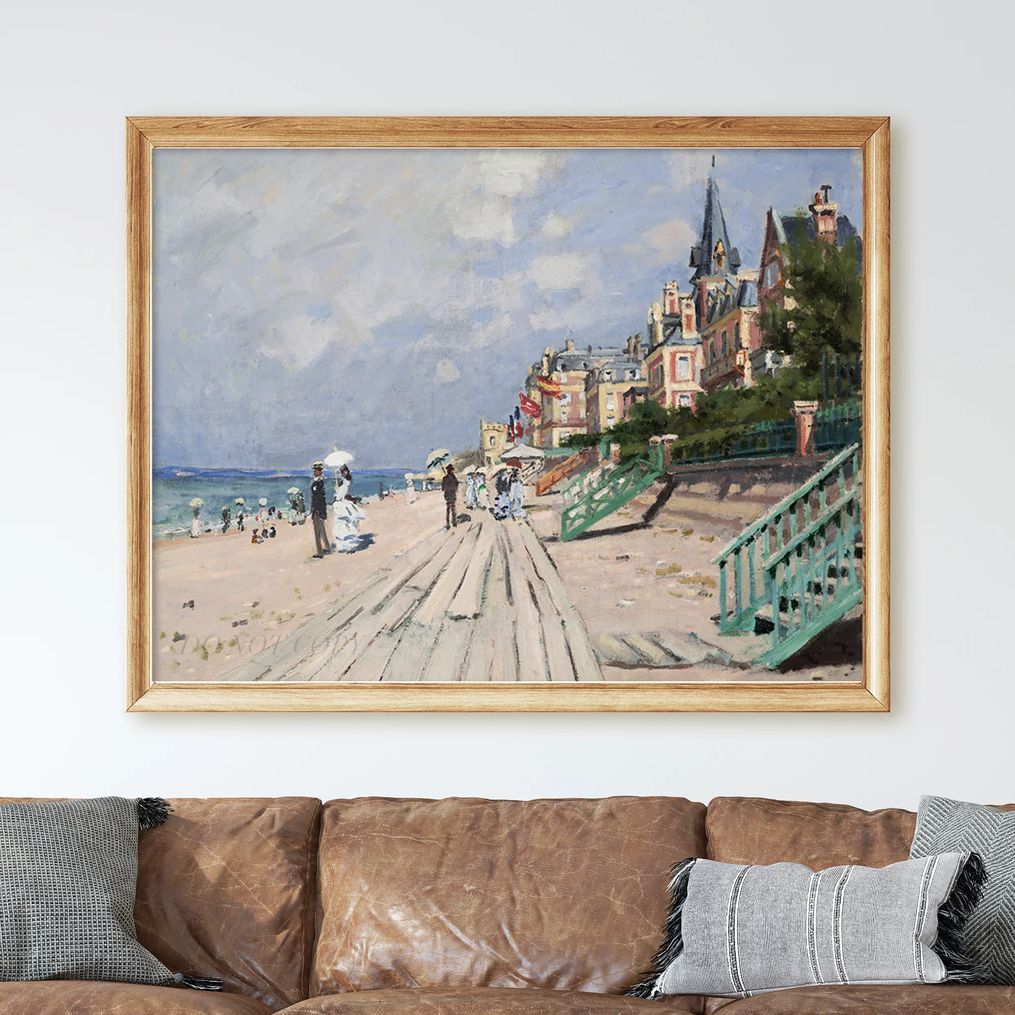 The Beach Boardwalk at Trouville by Claude Monet - Image 2