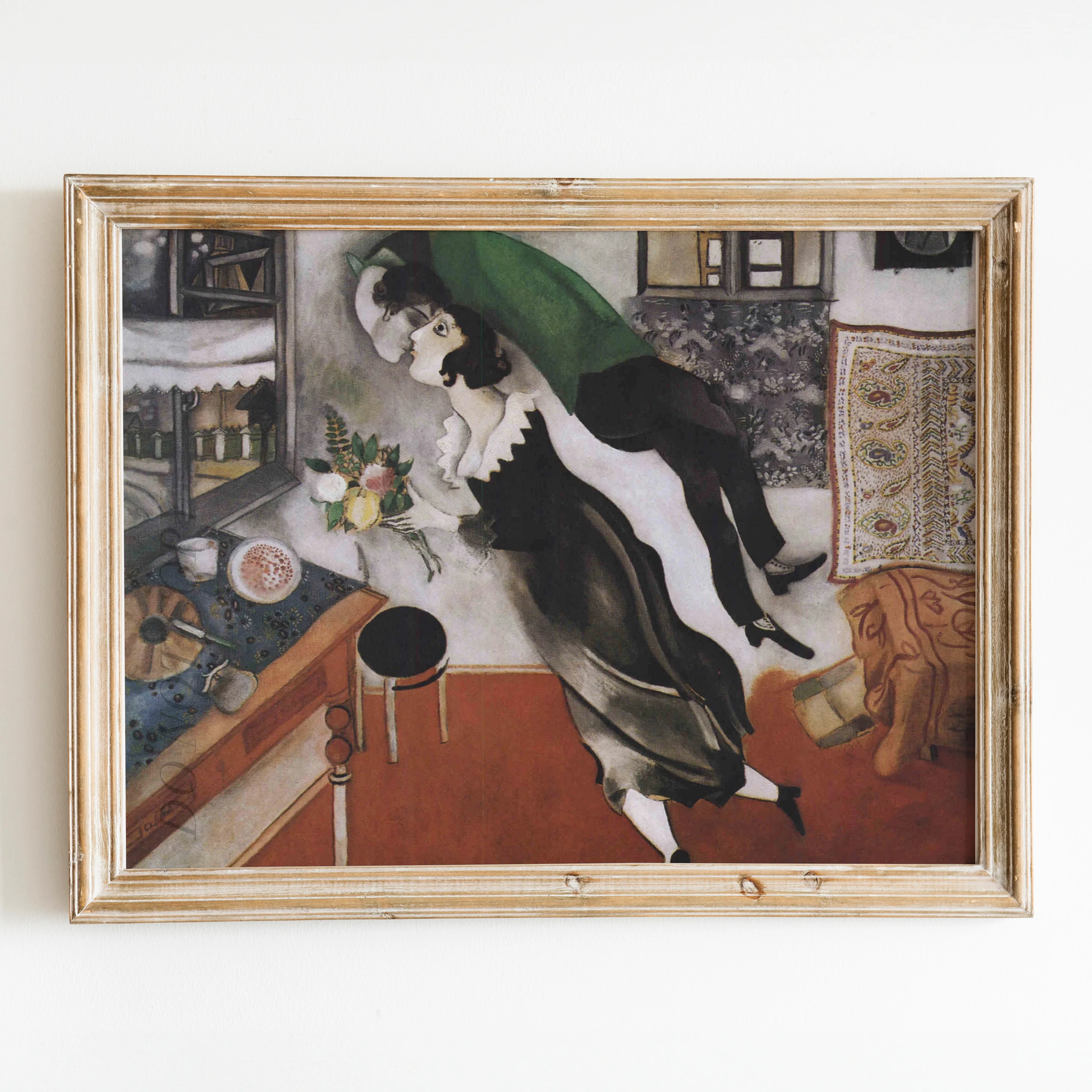 The Birthday Kiss Anniversary by Marc Chagall