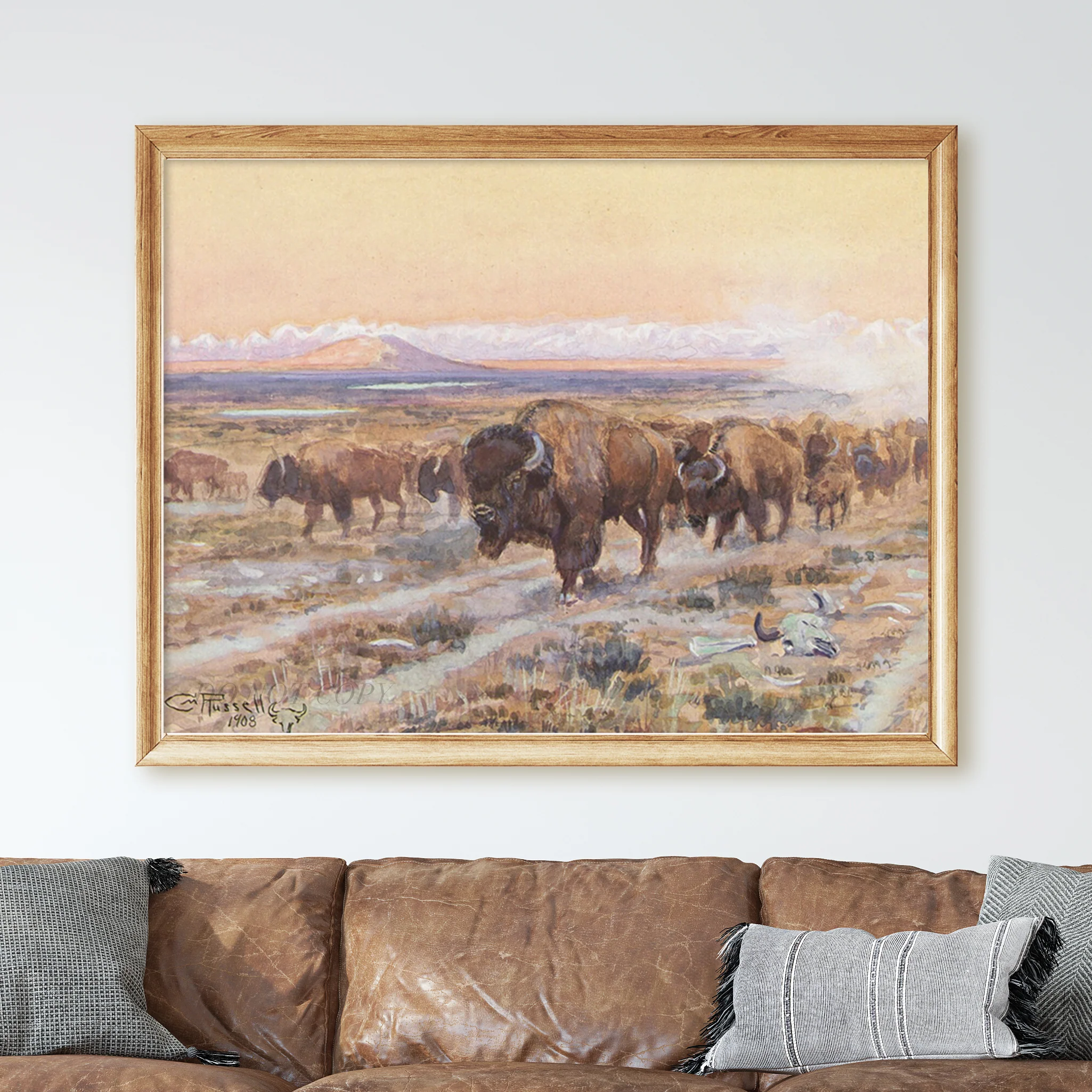 The Bison Trail by Charles Marion Russell - Image 2