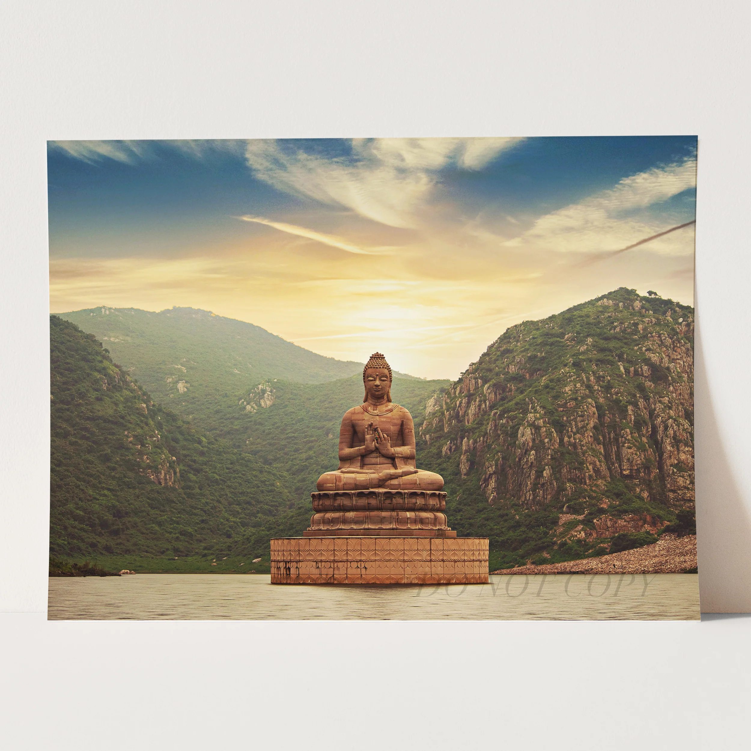 The Buddha In Lake With Mountains - Image 3