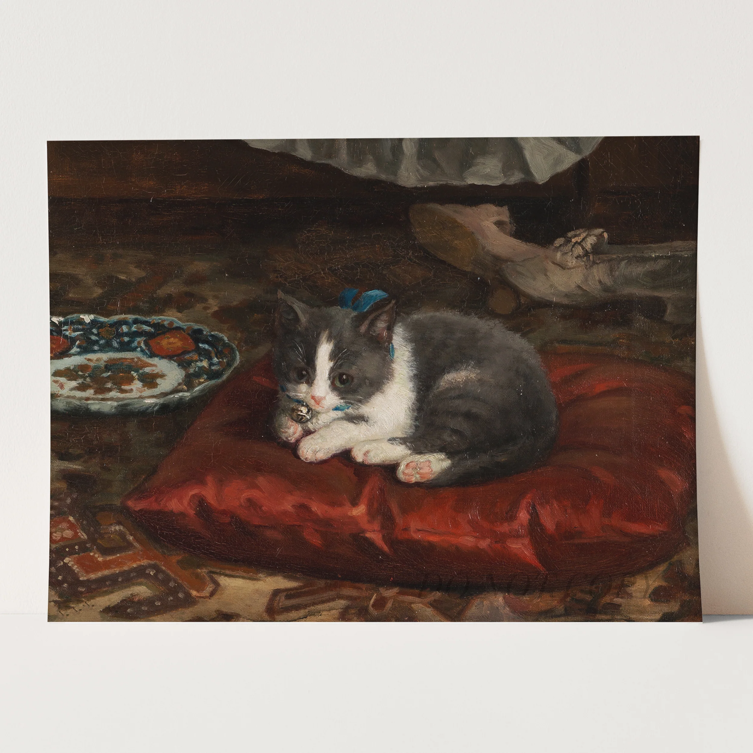 The Cat on the Pillow by Adolf von Becker - Image 3