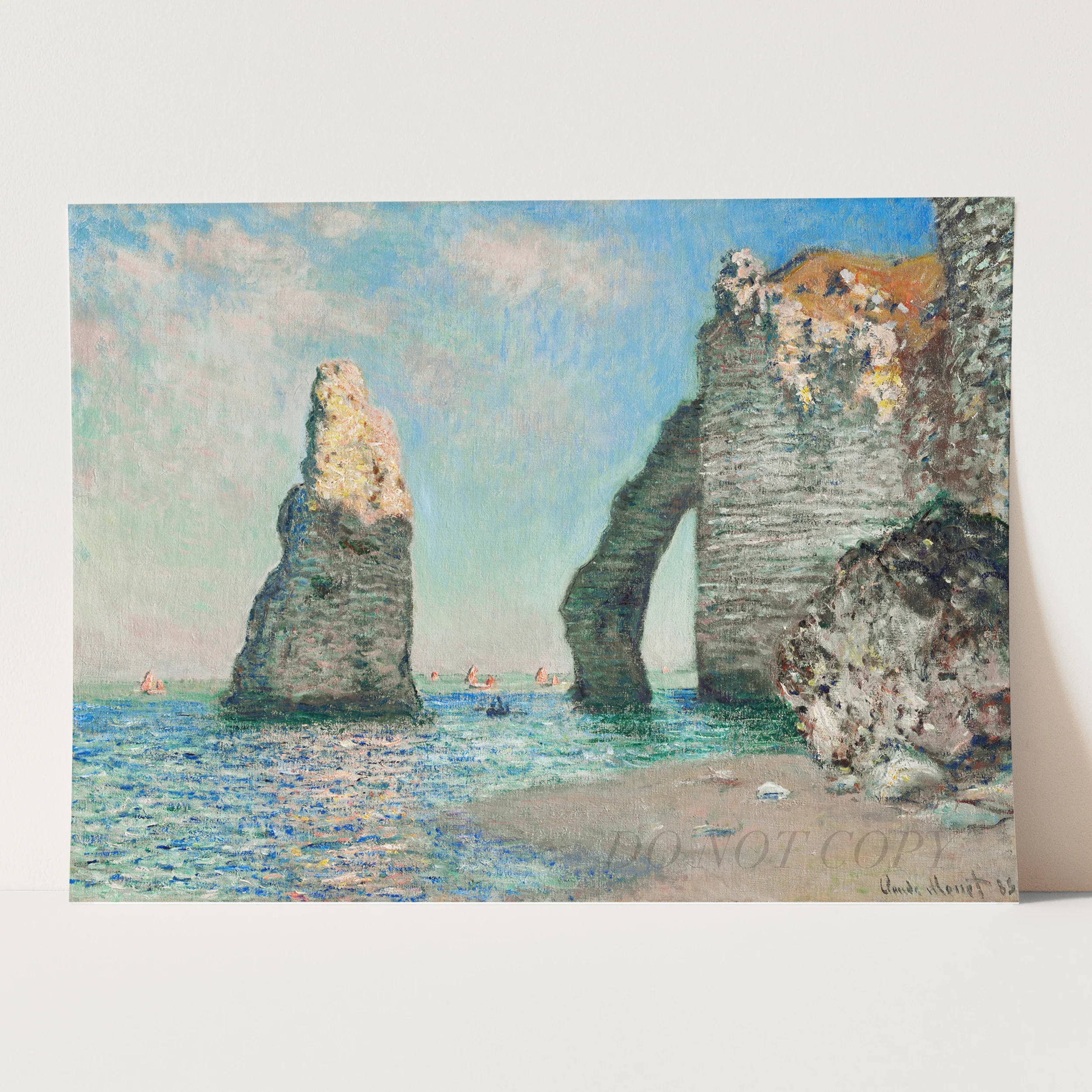 The Cliffs at Étretat (1885) by Claude Monet - Image 3
