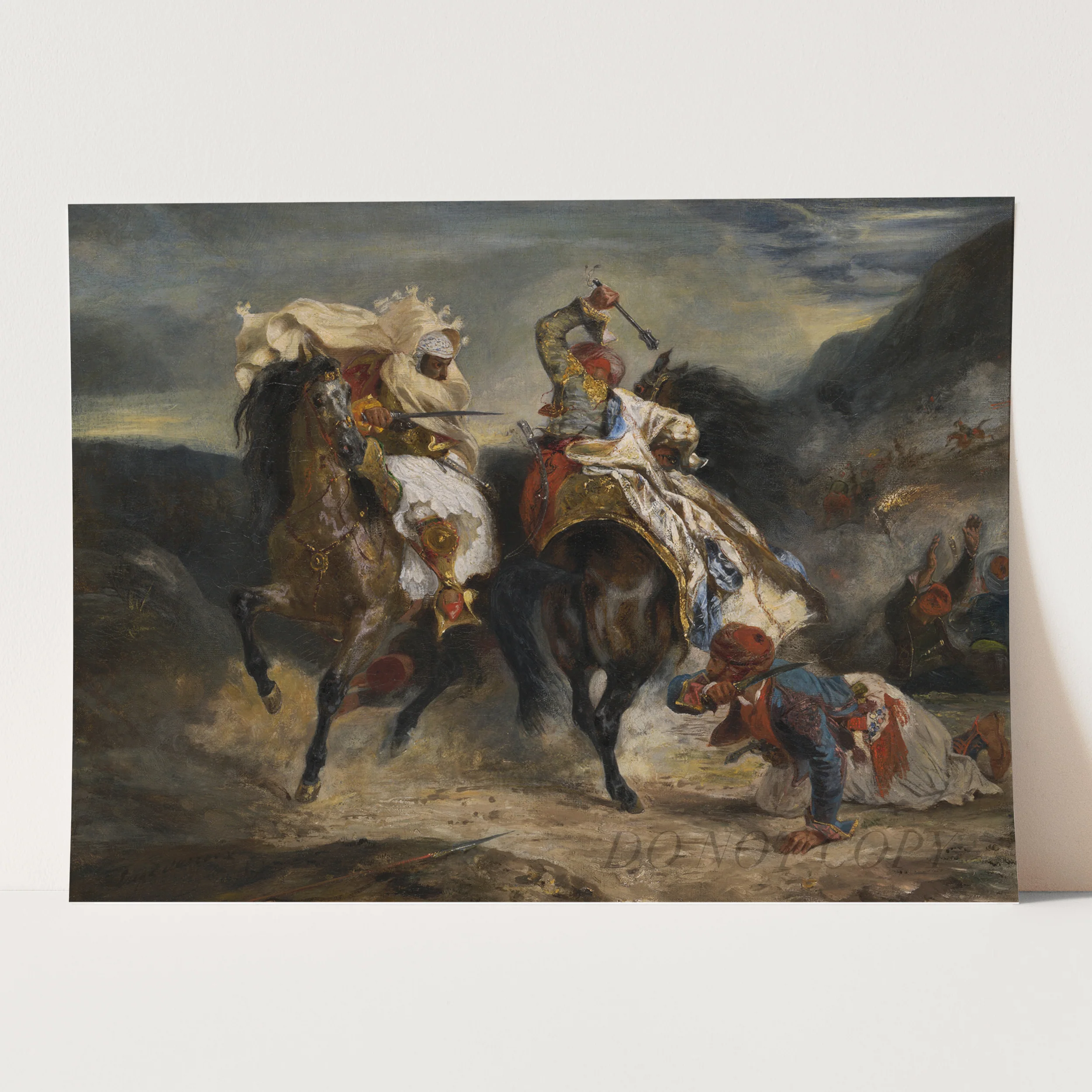 The Combat of the Giaour and Hassan (1826) by Eugène Delacroix - Image 3