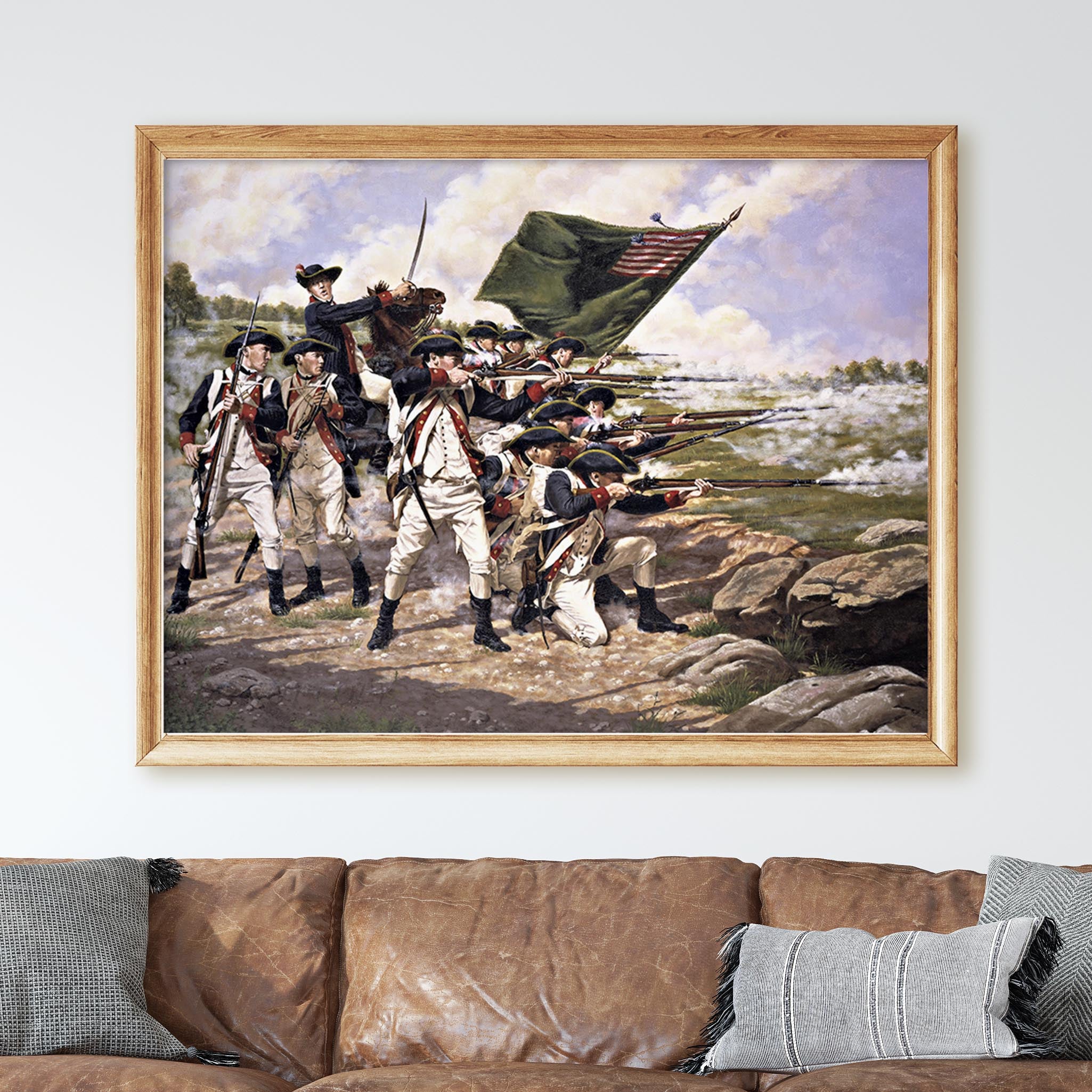 The Delaware Regiment At The Battle of Long Island by Domenick D'Andrea - Image 2