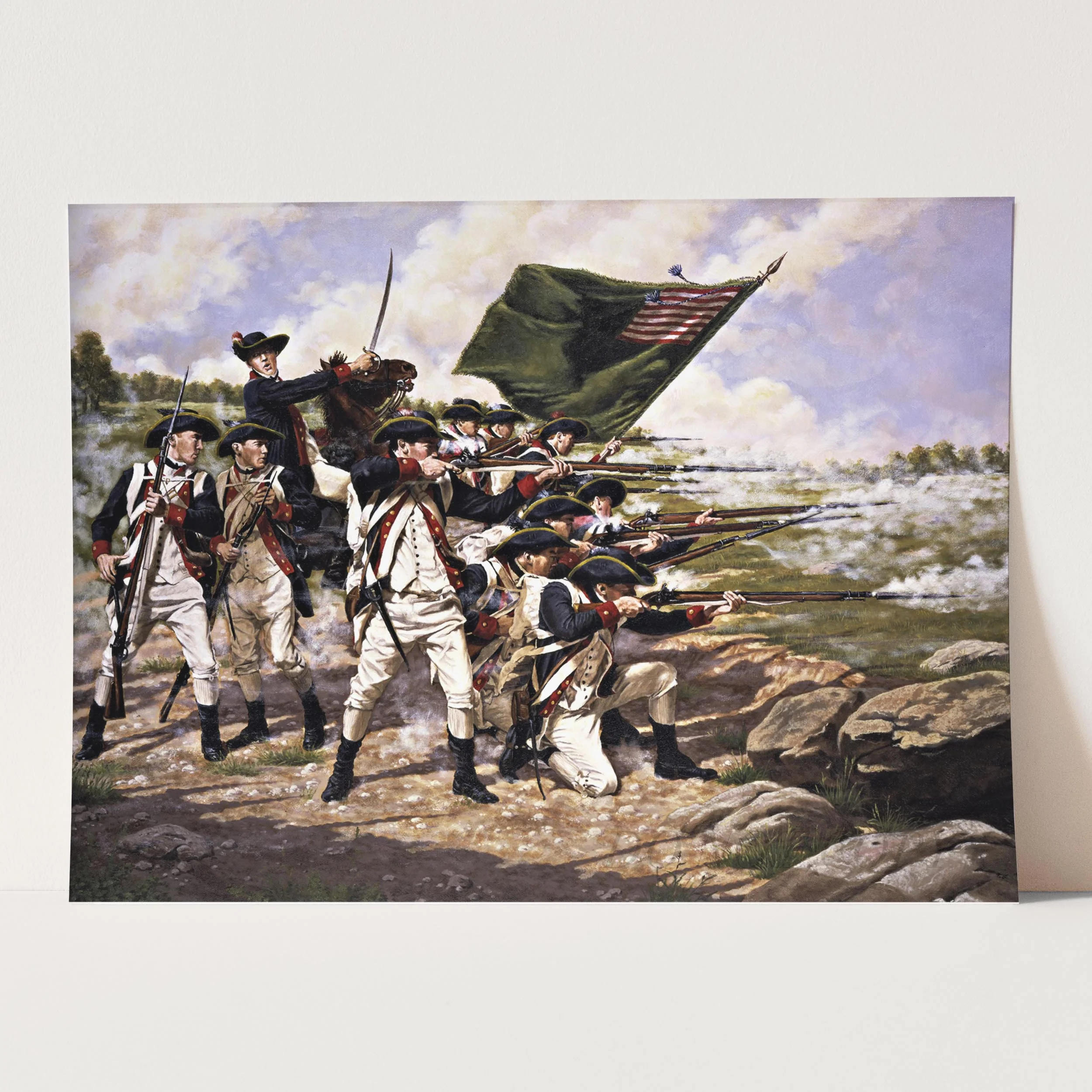 The Delaware Regiment At The Battle of Long Island by Domenick D'Andrea - Image 3
