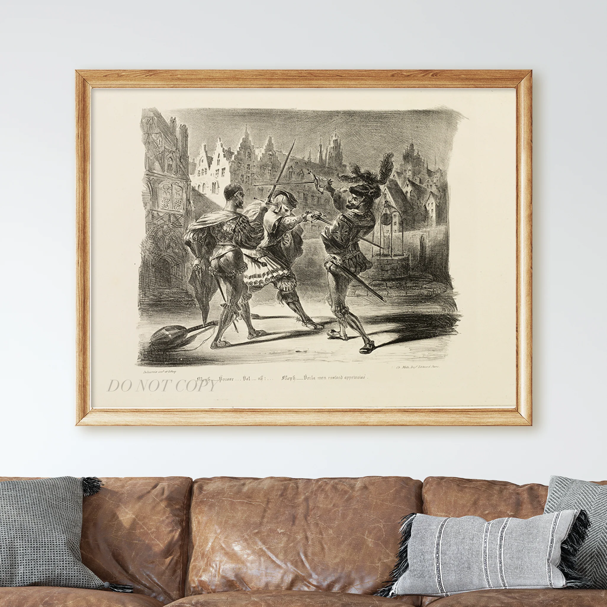 The Duel Between Faust and Valentine, from Faust (1828) by Eugène Delacroix - Image 2