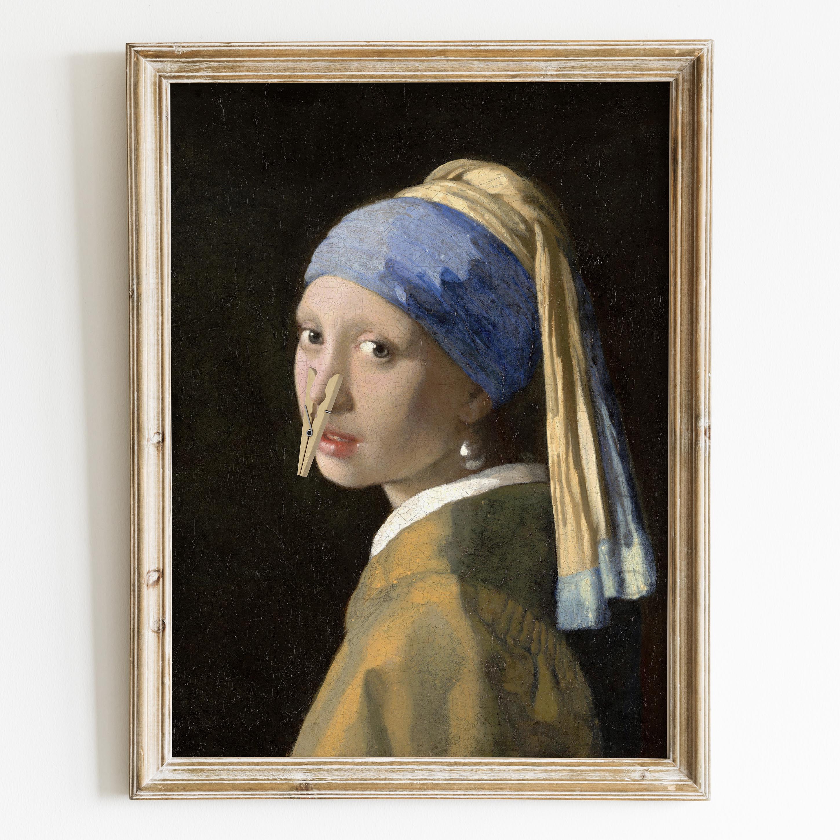 The Girl With The Pearl Earring Plugged Nose