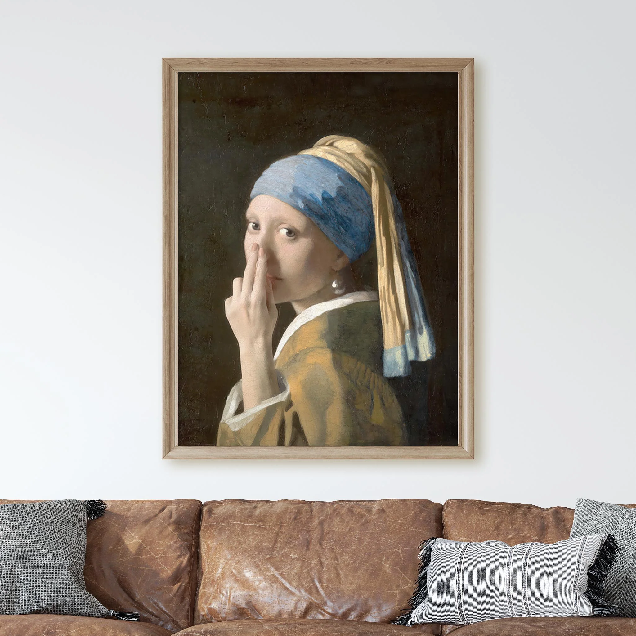 The Girl With The Pearl Earring Plugging Her Nose - Image 2