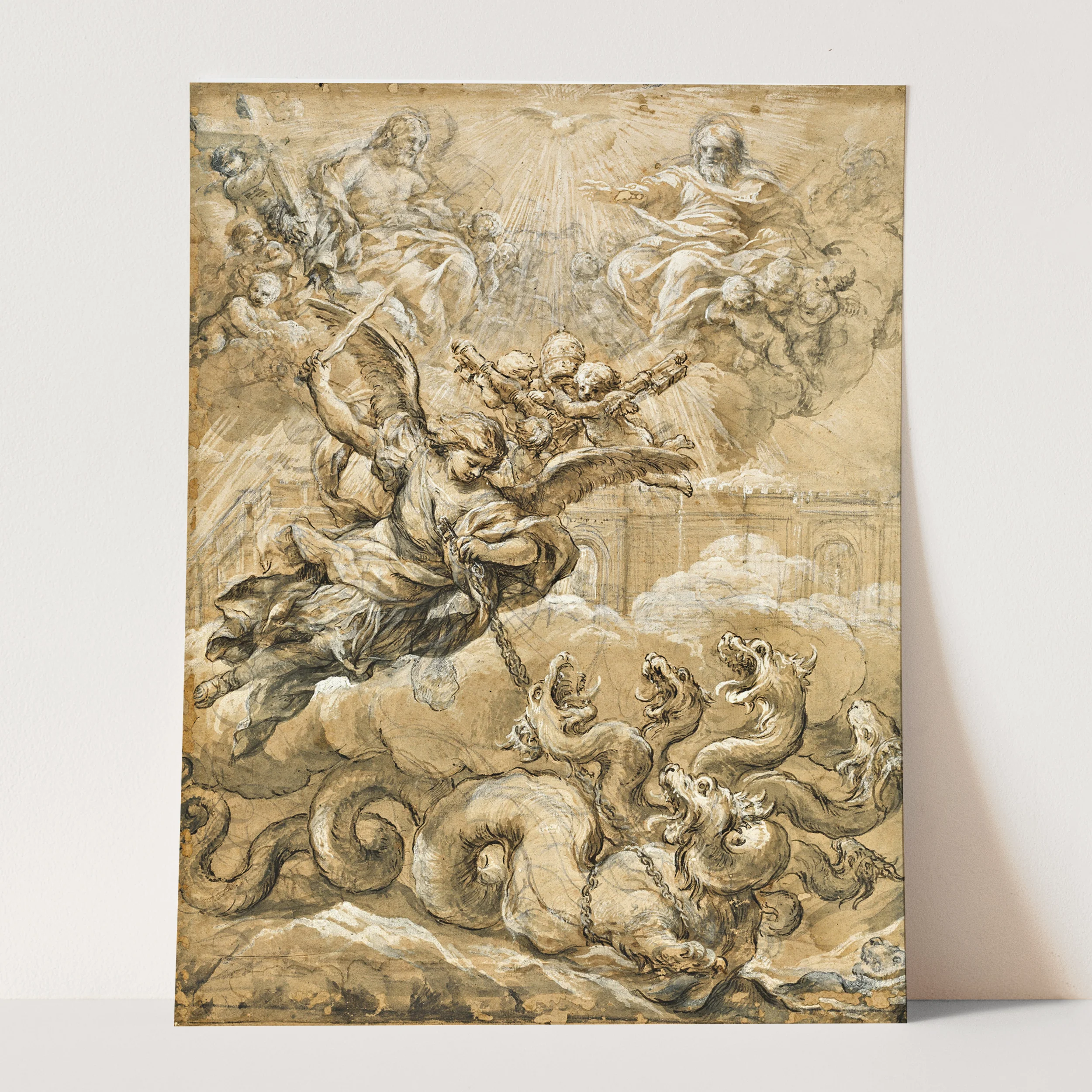 The Holy Trinity with Saint Michael Conquering the Dragon - Image 3