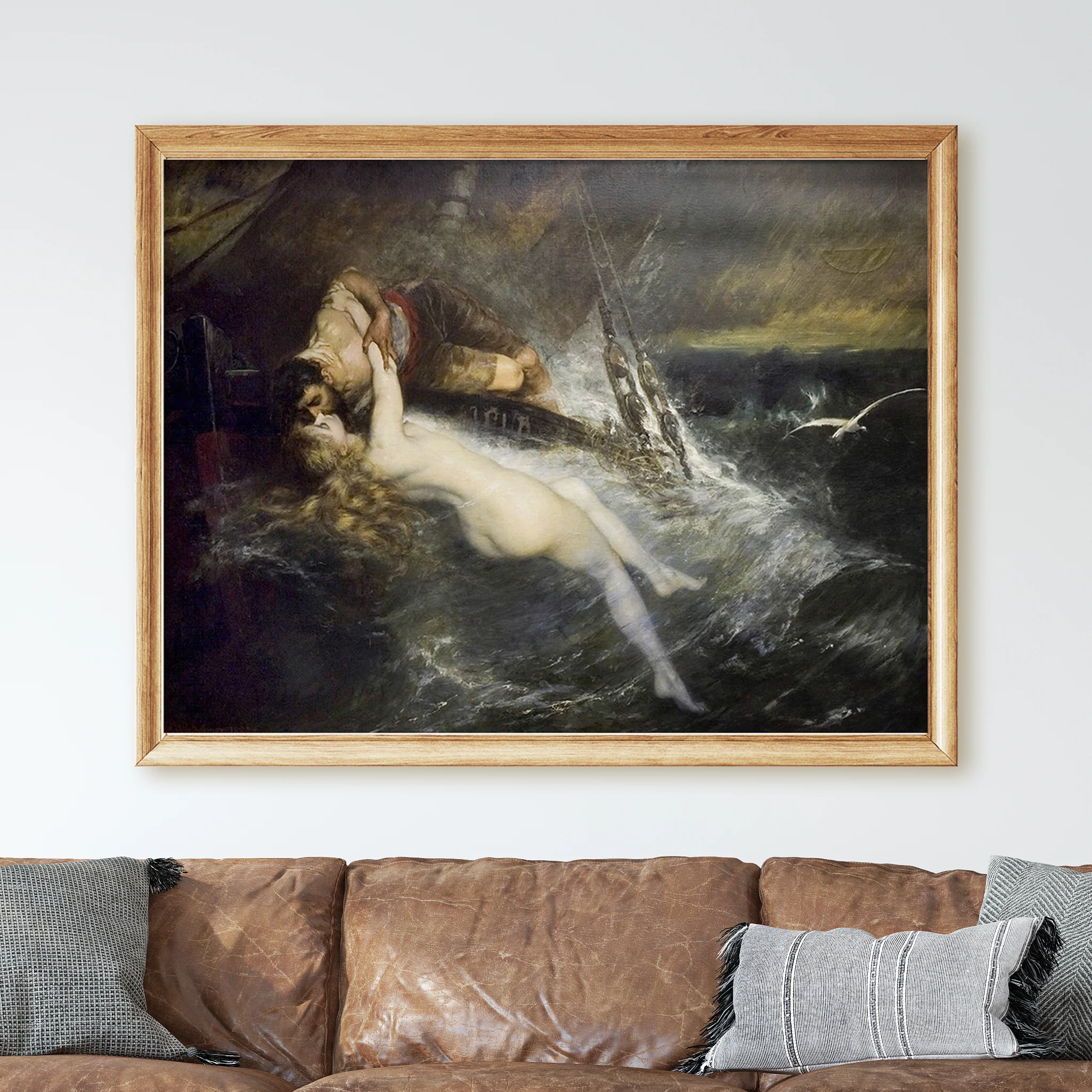 The Kiss of the Siren (1882) by Gustav Wertheimer - Image 2