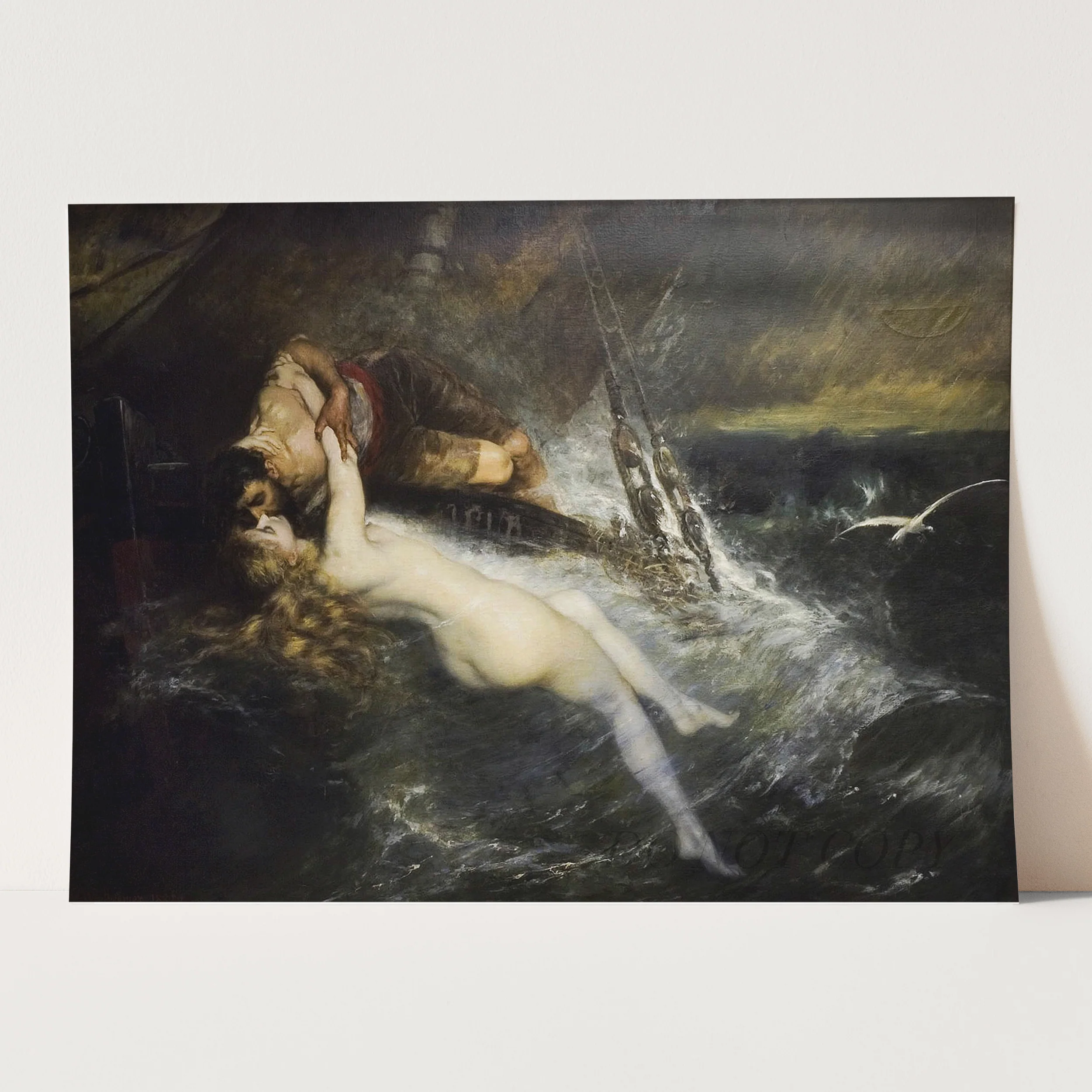 The Kiss of the Siren (1882) by Gustav Wertheimer - Image 3