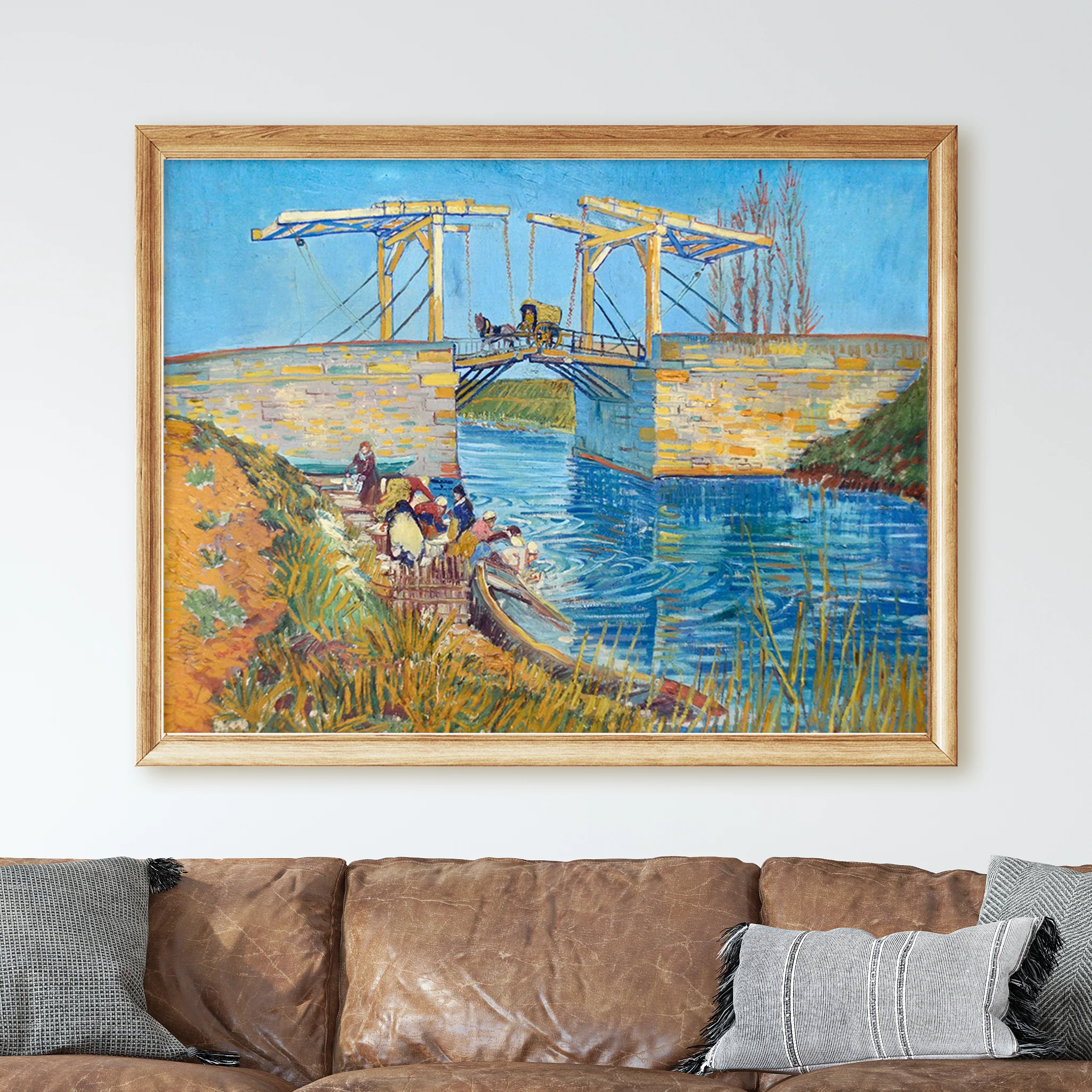 The Langlois Bridge at Arles with Women Washing (1888) by Van Gogh - Image 2