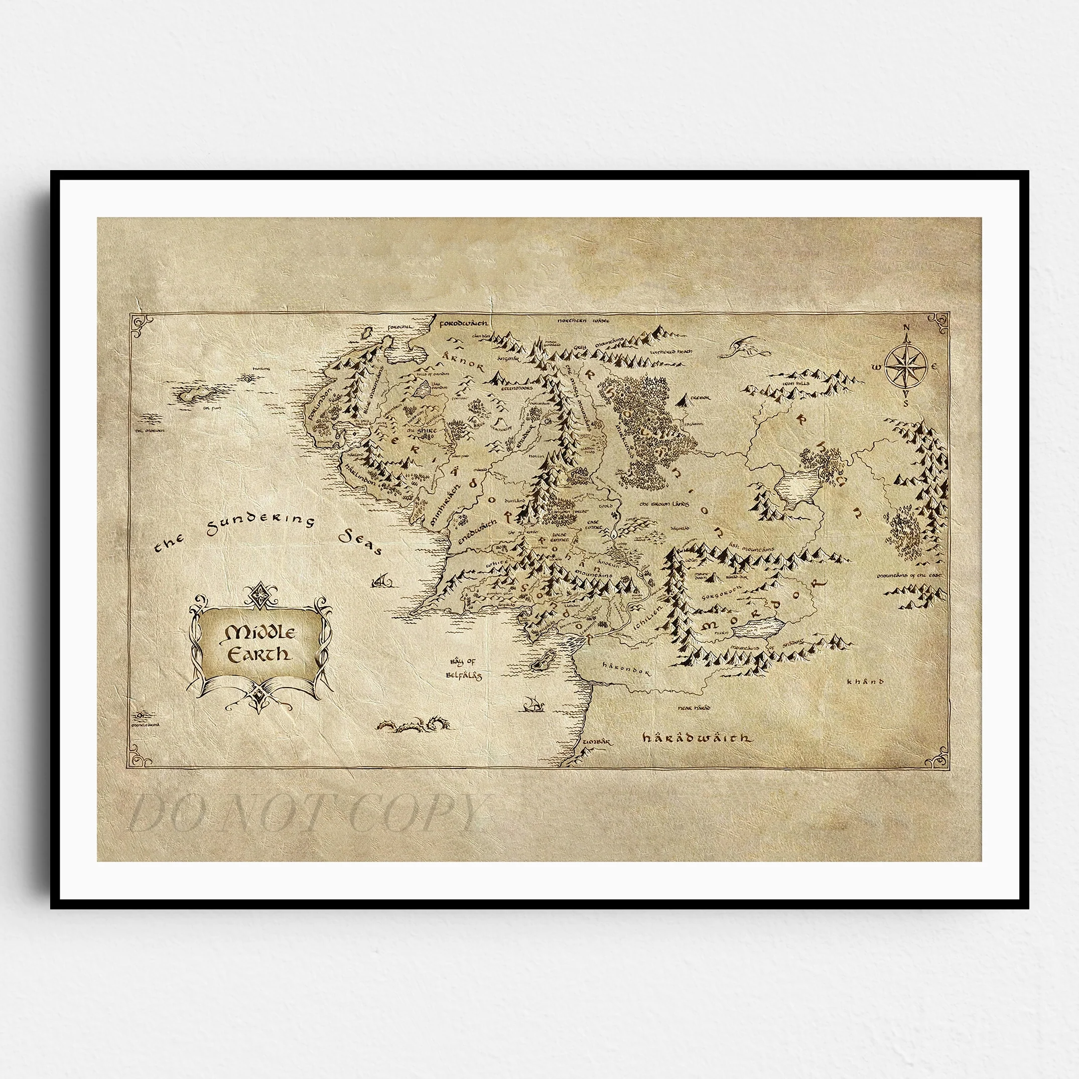 The Lord Of The Rings Map of Middle Earth