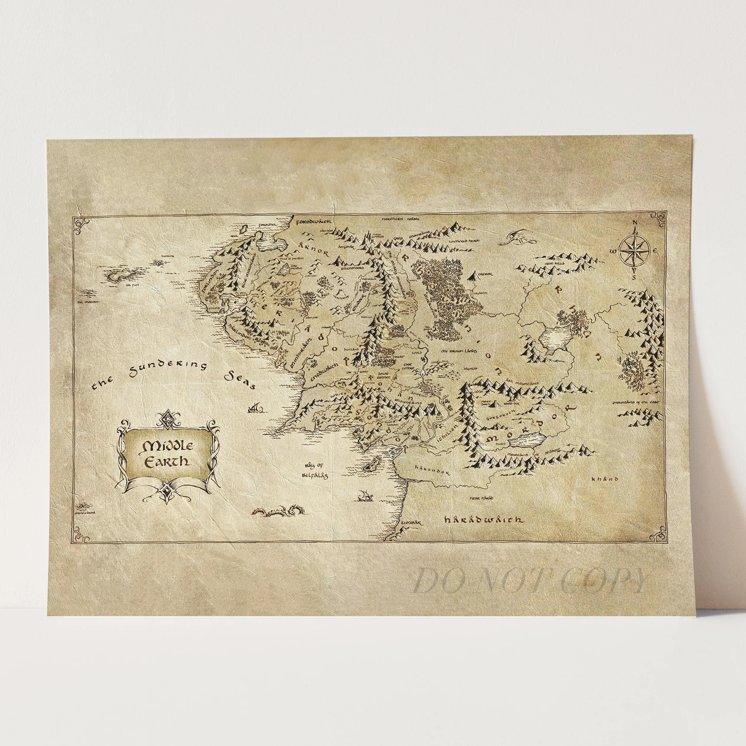 The Lord Of The Rings Map of Middle Earth - Image 3