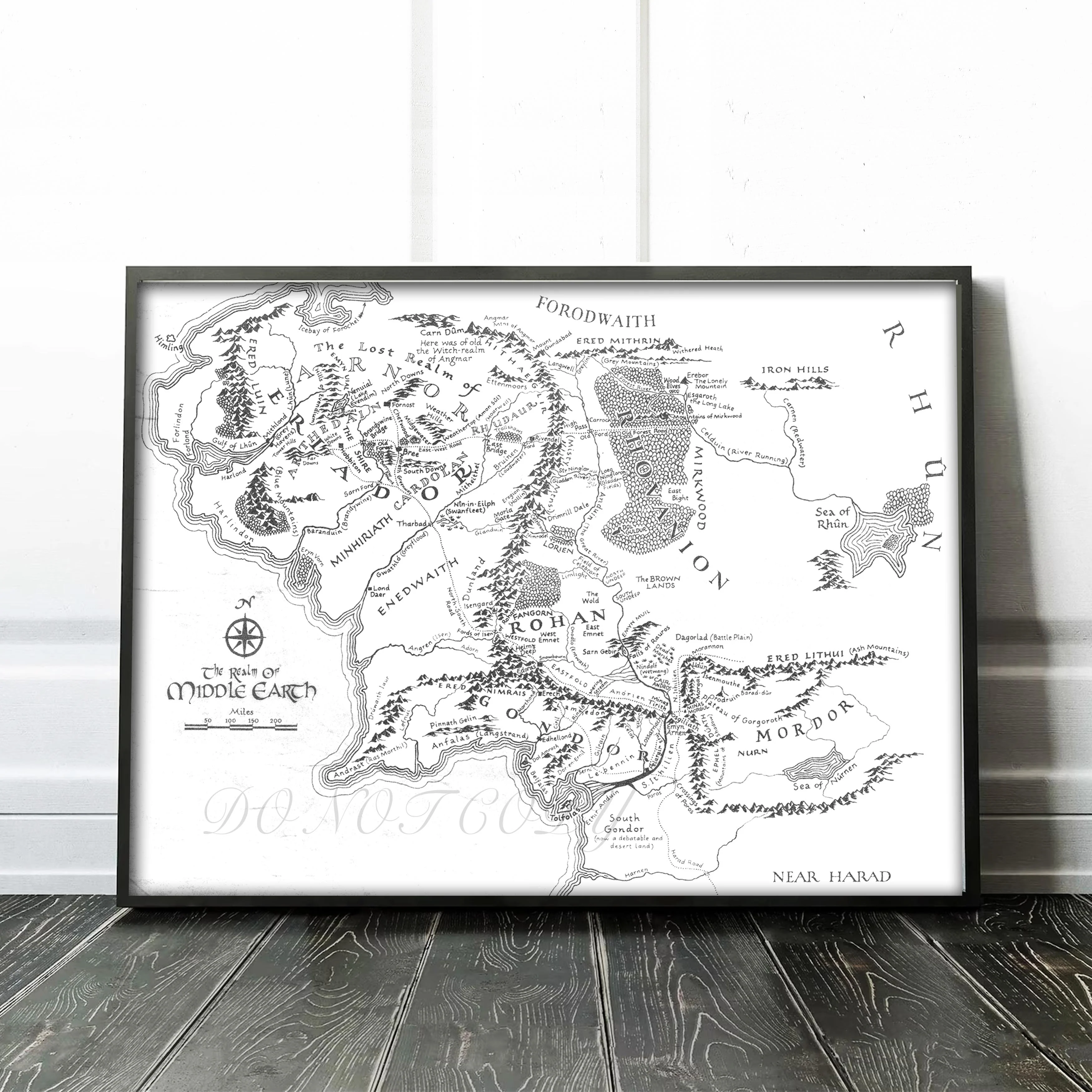 The Lord of the Rings - Map of Middle Earth (White) - Image 2
