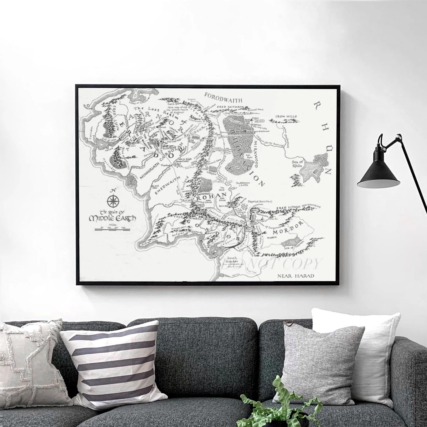 The Lord of the Rings - Map of Middle Earth (White) - Image 3