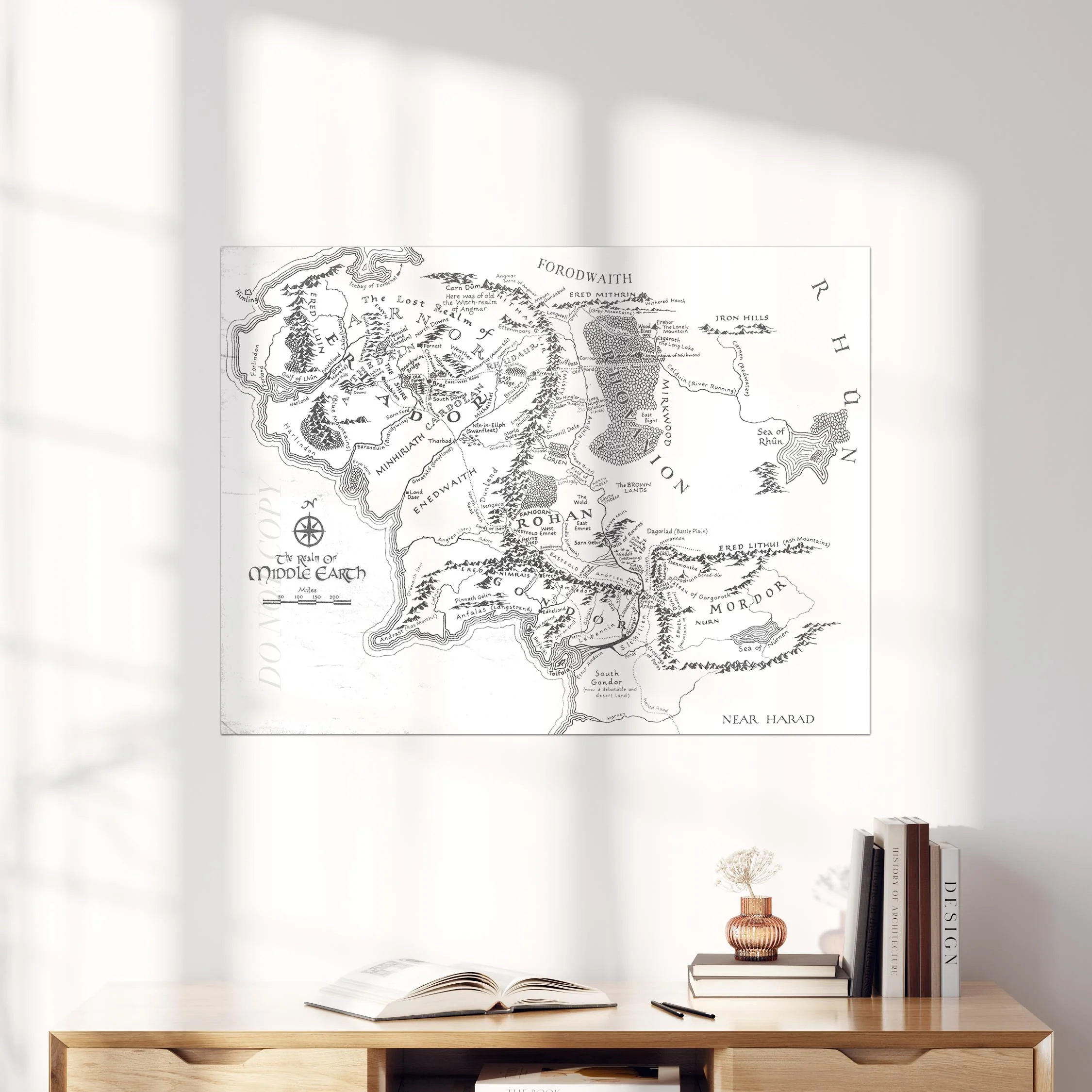 The Lord of the Rings - Map of Middle Earth (White) - Image 4