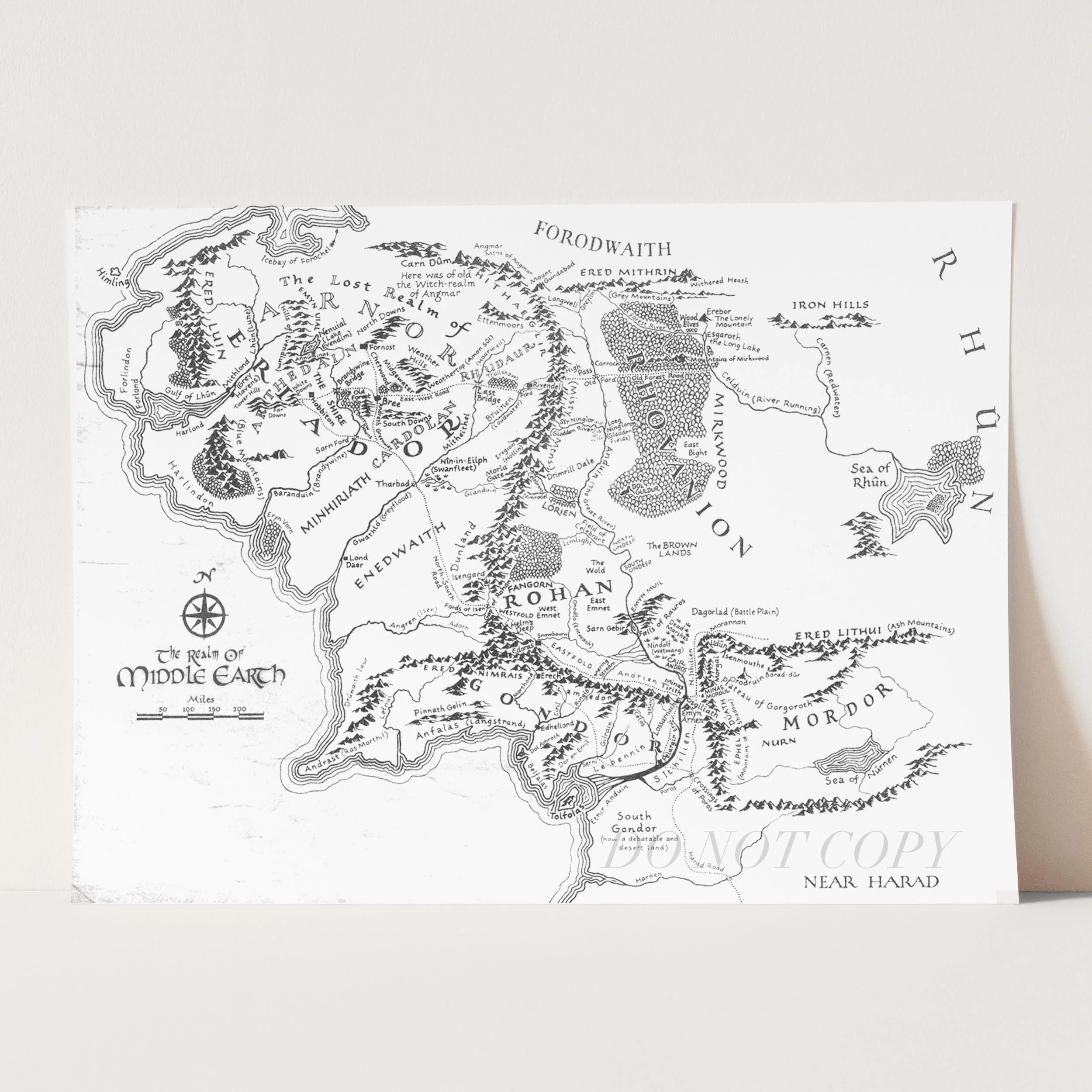 The Lord of the Rings - Map of Middle Earth (White) - Image 5