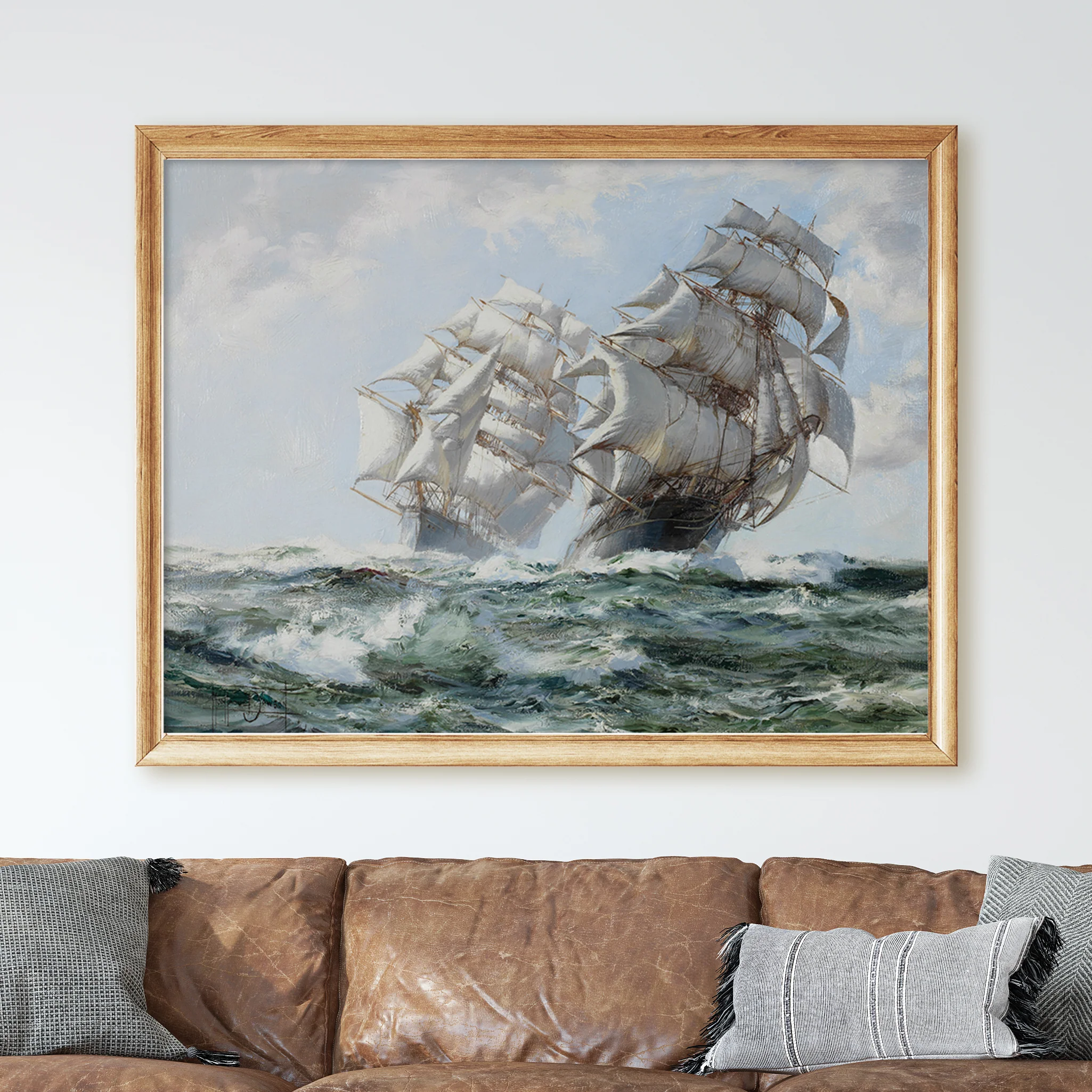The Mighty Clippers - Taeping and Ariel Racing Home by Montague Dawson - Image 2