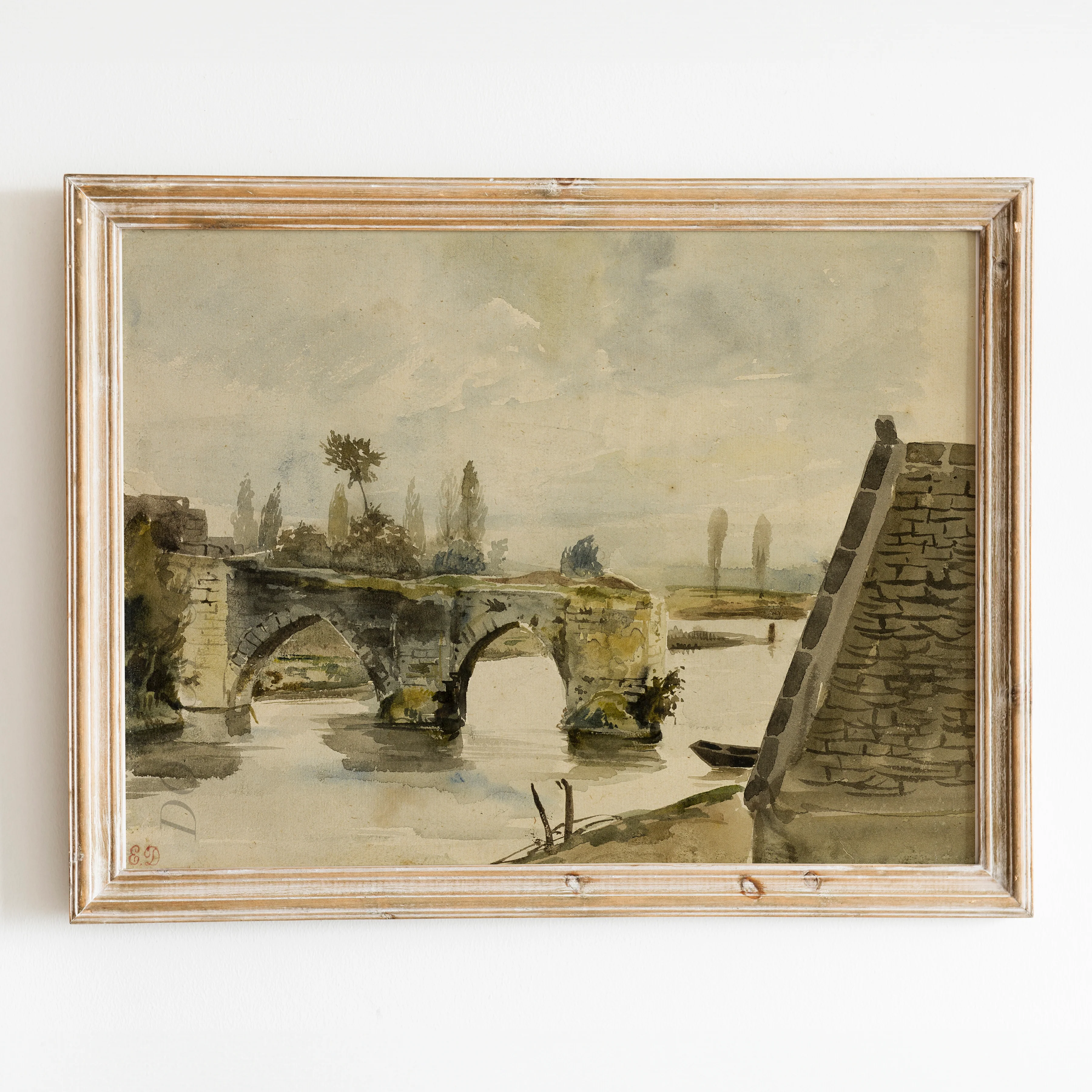 The Old Bridge at Nantes (1827) by Eugène Delacroix