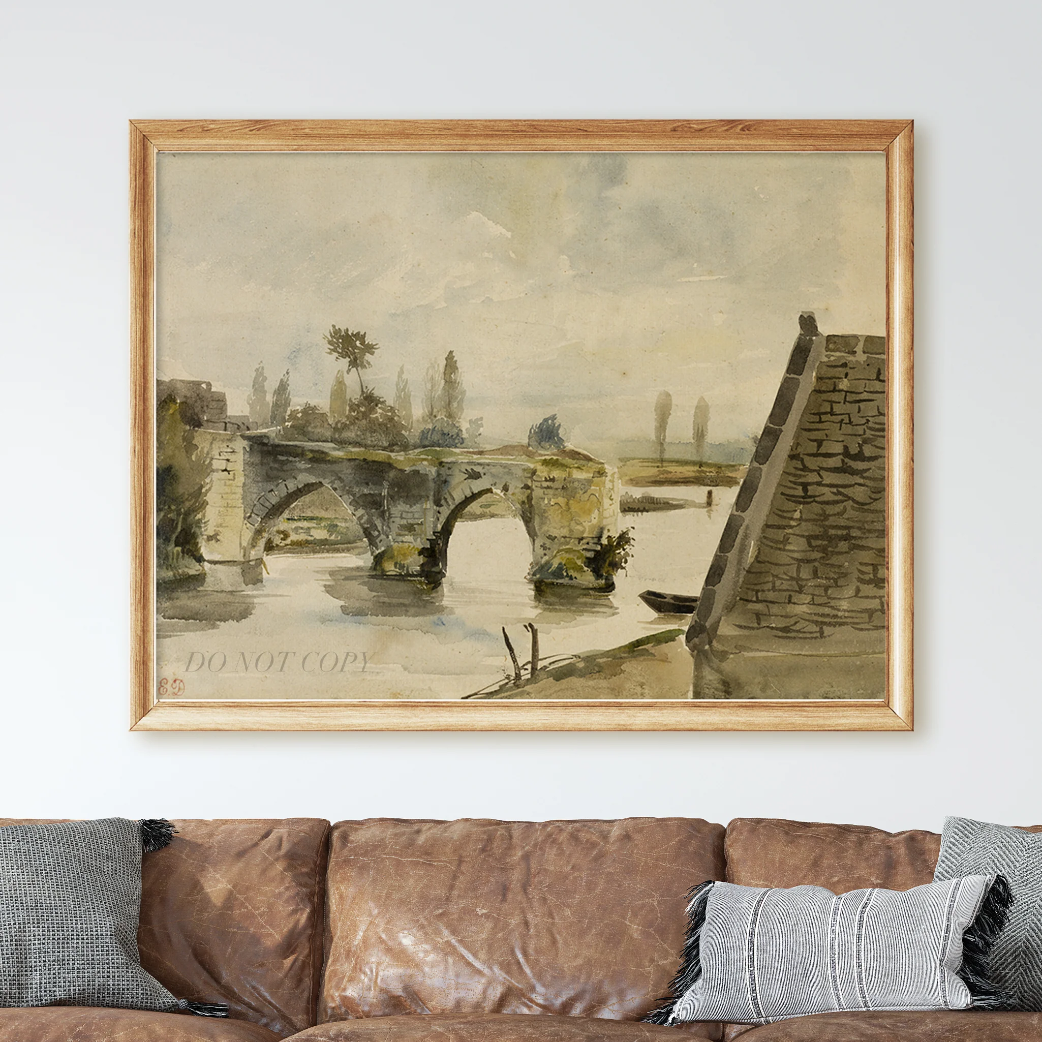 The Old Bridge at Nantes (1827) by Eugène Delacroix - Image 2