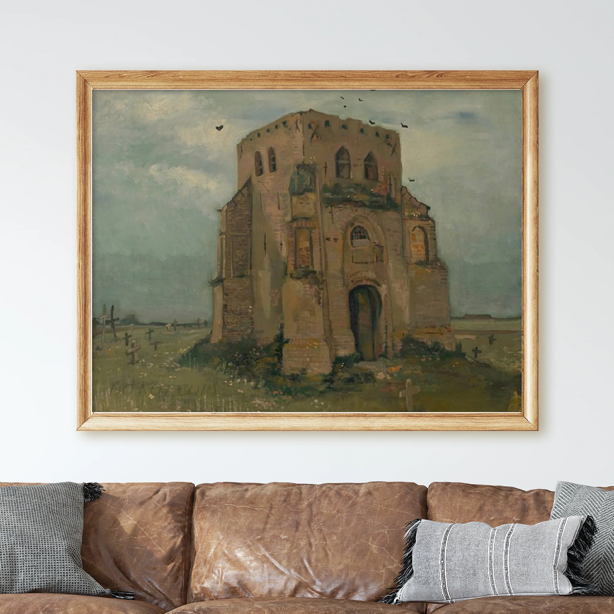 The Old Church Tower at Nuenen ('The Peasants' Churchyard') (1885) by Van Gogh - Image 2