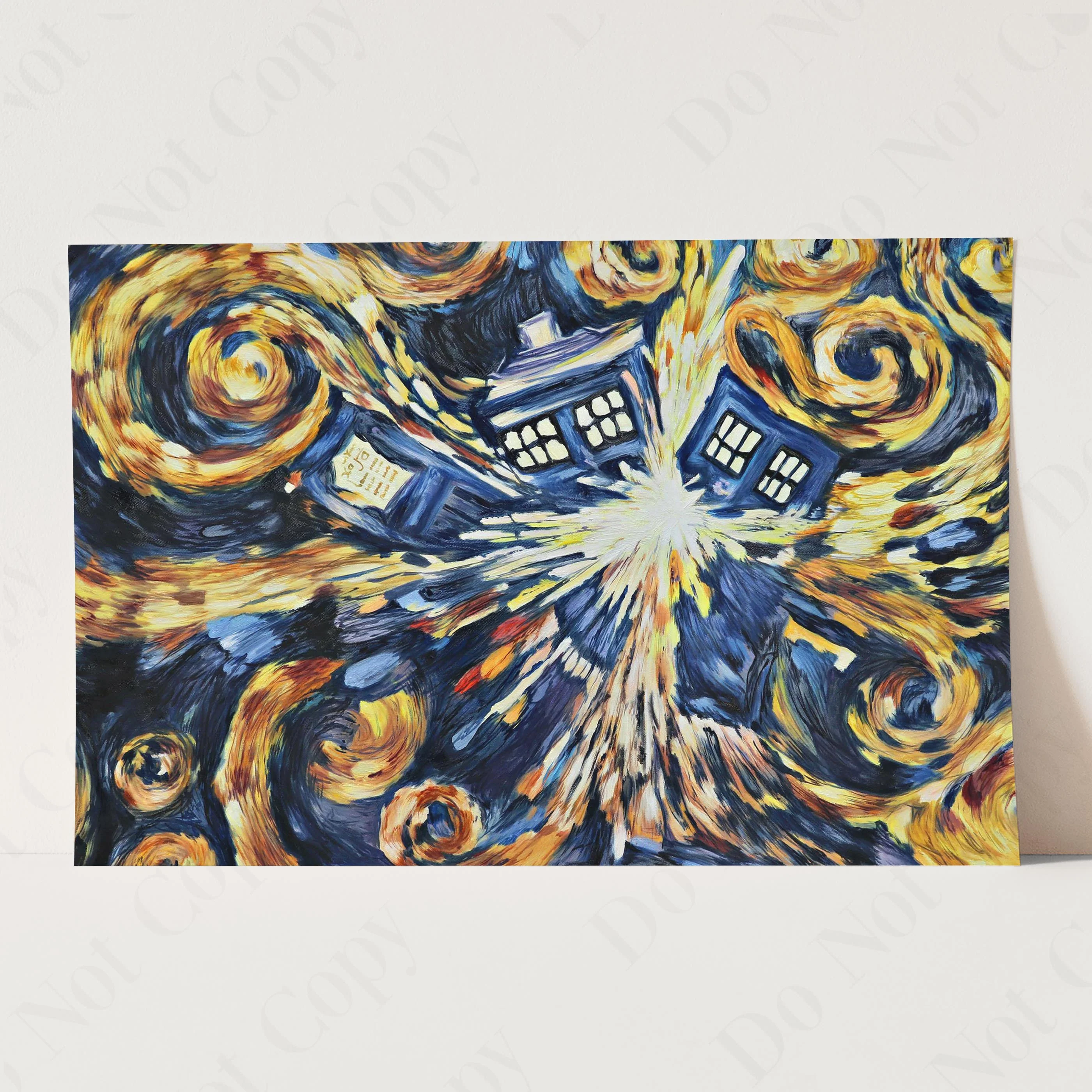 The Pandorica Opens Blue Box Exploding Tardis by Vincent Van Gogh - Image 3