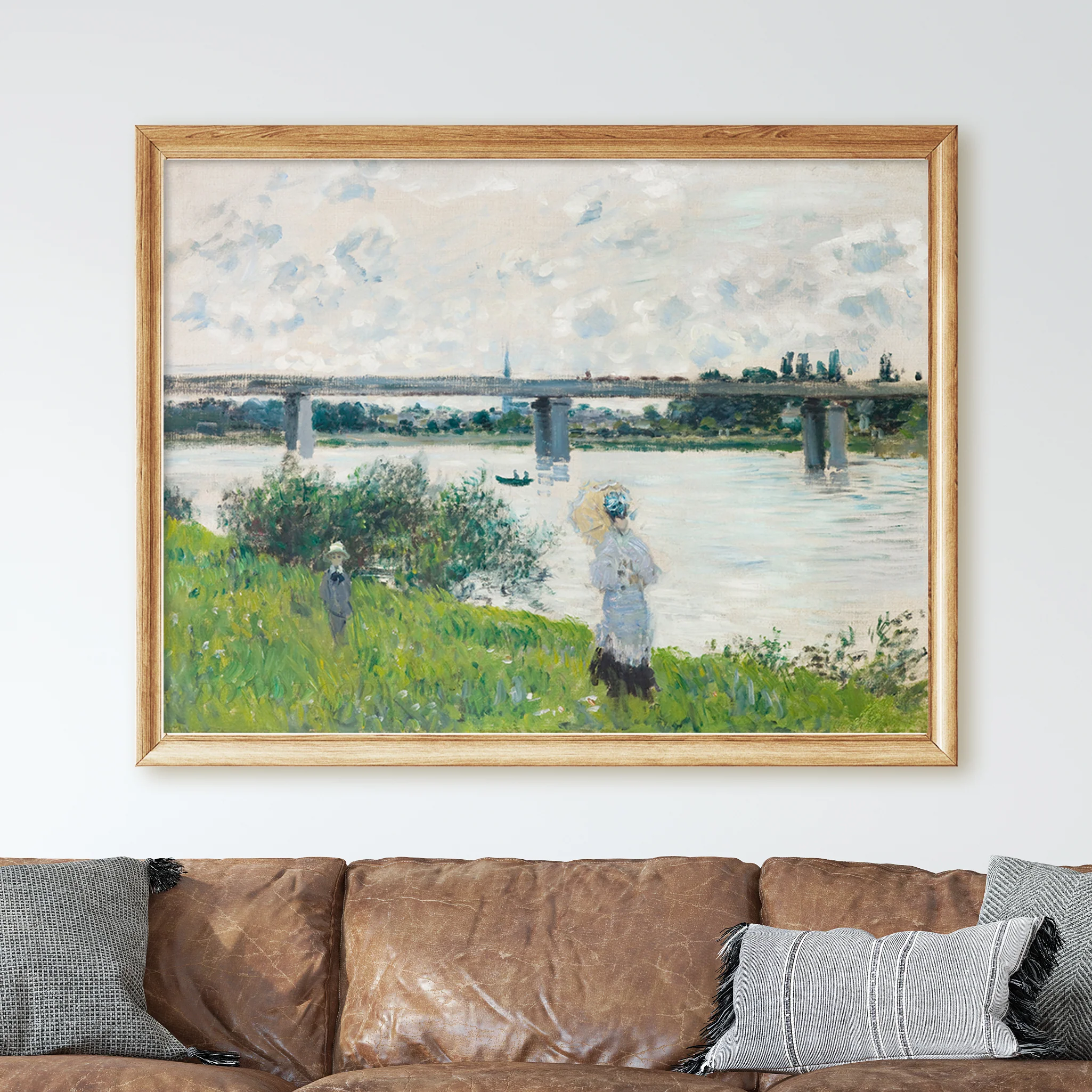 The Promenade with the Railroad Bridge, Argenteuil (1874) by Claude Monet - Image 2