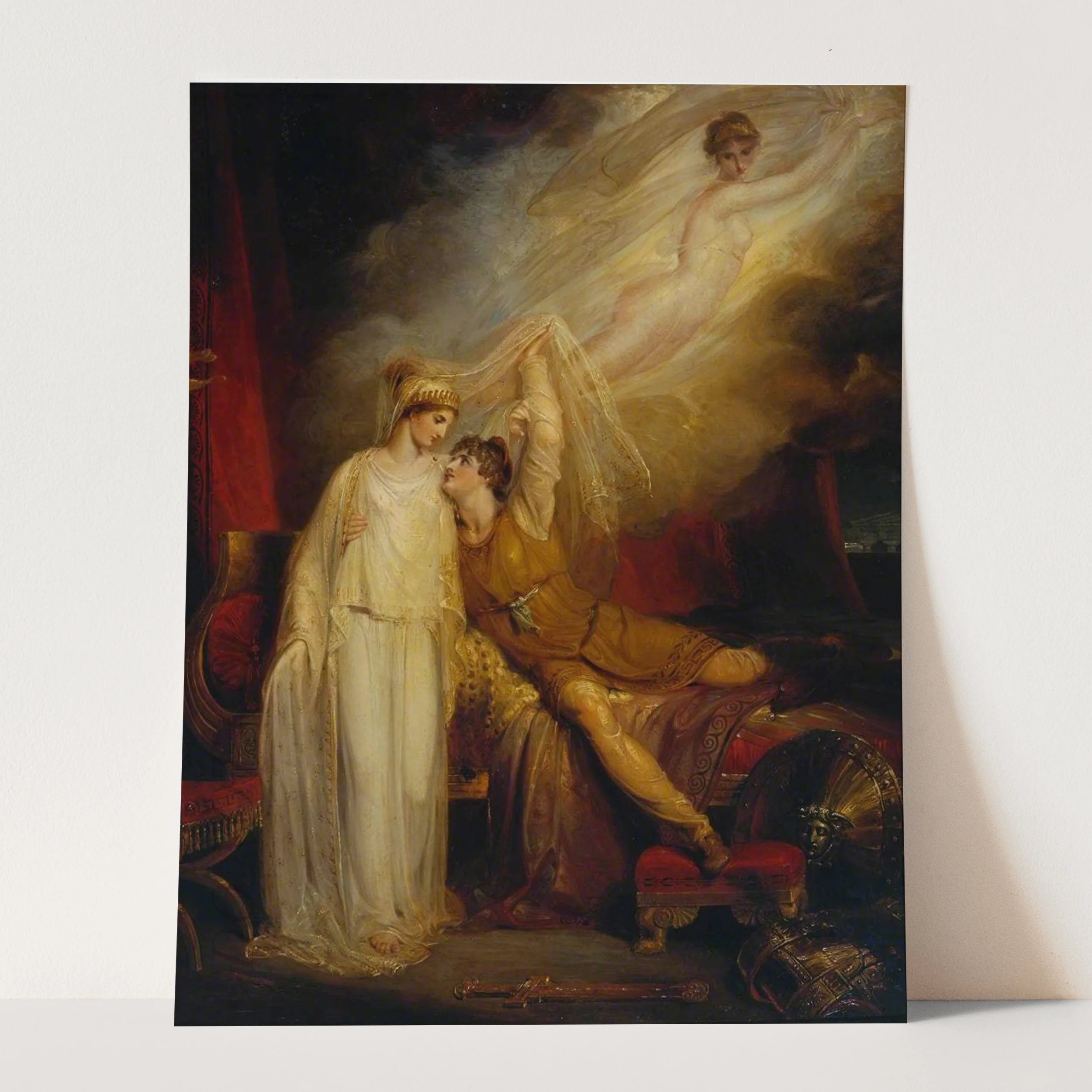 The Reconciliation of Helen and Paris after His Defeat by Menelaus (1805) by Richard Westall - Image 3